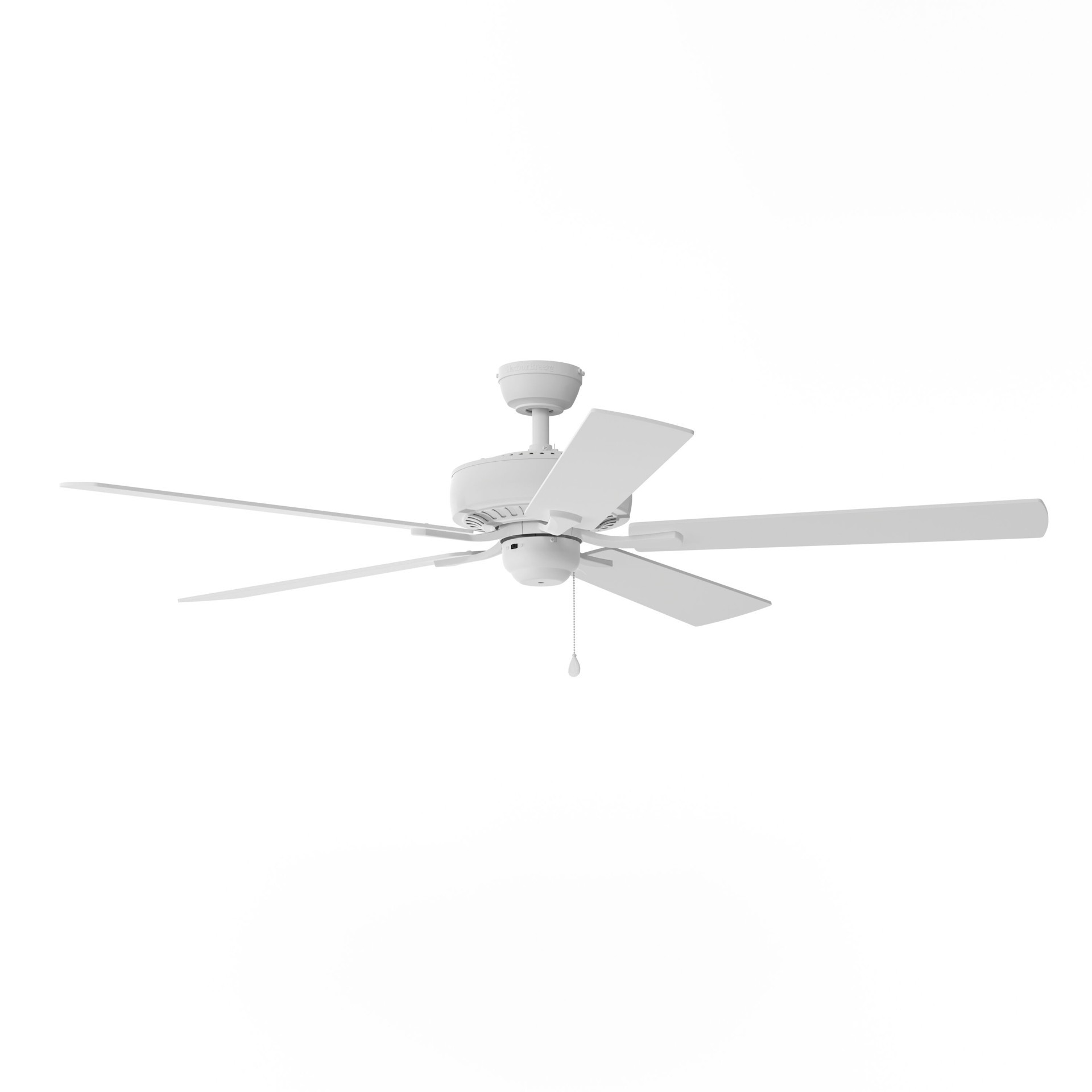 slide 3 of 6, Harbor Breeze Cypress Point 52-in White with White/Driftwood Blades Downrod or Flush Mount Ceiling Fan Light Kit Compatible 5 -Blade, 1 ct