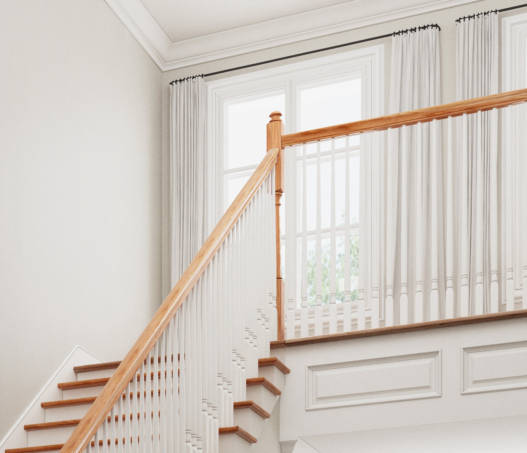 slide 2 of 6, Crown Heritage Colonial 54-in x 3-in Unfinished Red oak Colonial Intermediate Stair Newel Post, 1 ct