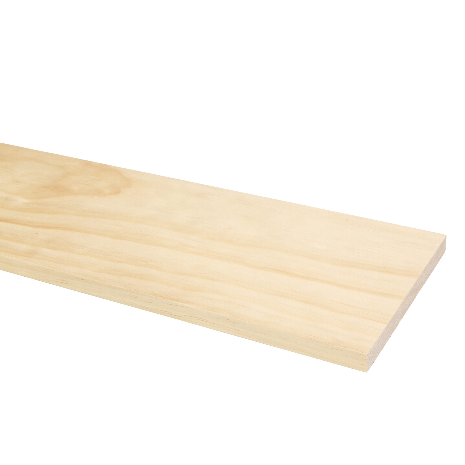 slide 1 of 6, RELIABILT 1/2-in x 6-in x 3-ft Unfinished Clear S4S Radiata pine Common Softwood Board, 1 ct