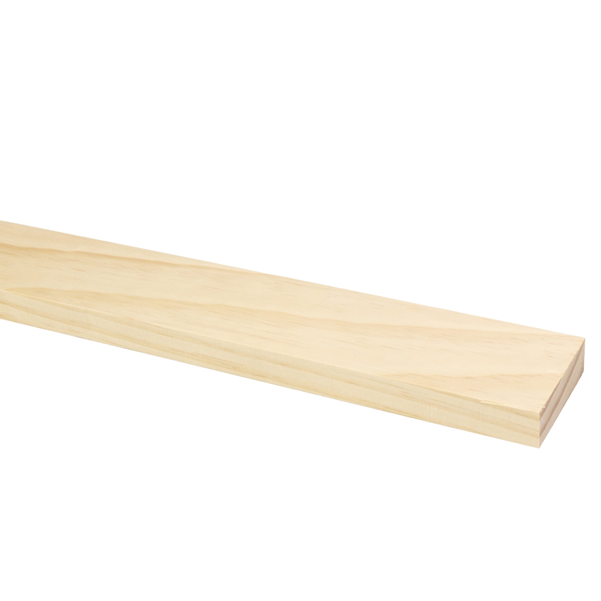 slide 1 of 6, RELIABILT 1-in x 3-in x 4-ft Unfinished Clear S4S Radiata pine Common Softwood Board, 1 ct