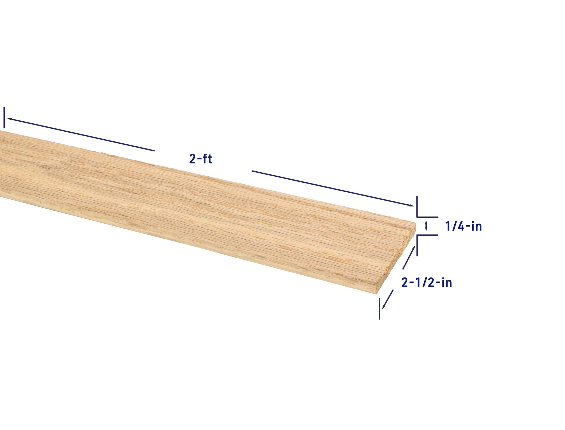 slide 4 of 6, RELIABILT 1/4-in x 3-in x 2-ft Unfinished FAS Better S4S Red oak Common Hardwood Board, 1 ct