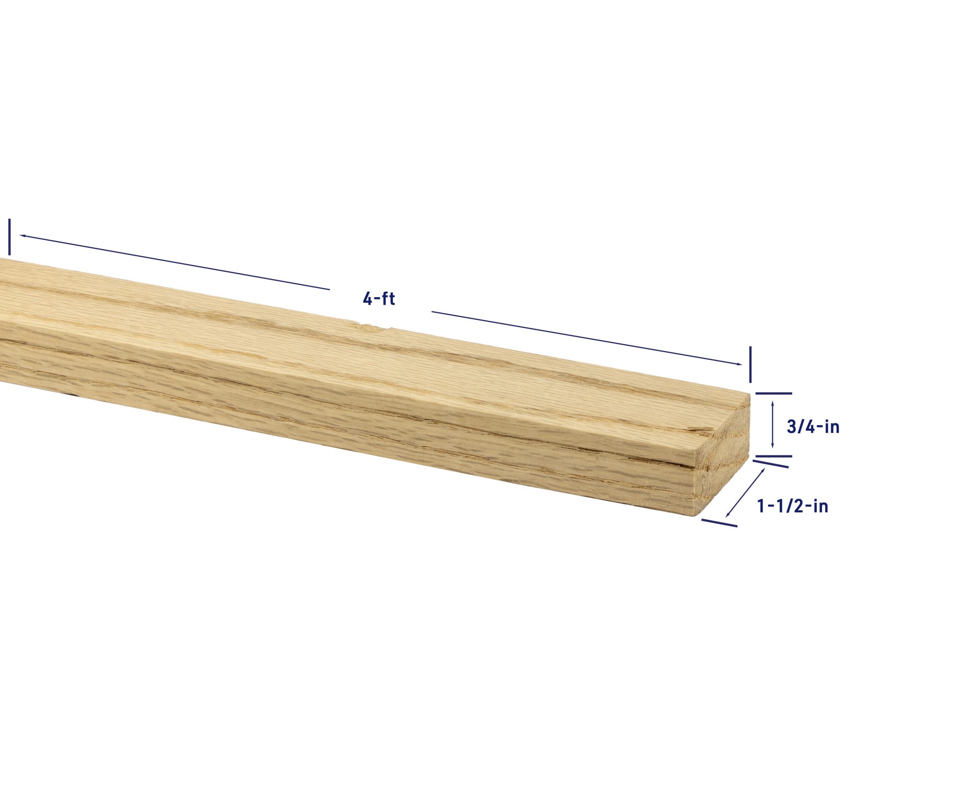 slide 4 of 6, RELIABILT 1-in x 2-in x 4-ft Unfinished FAS Better S4S Red oak Common Hardwood Board, 1 ct