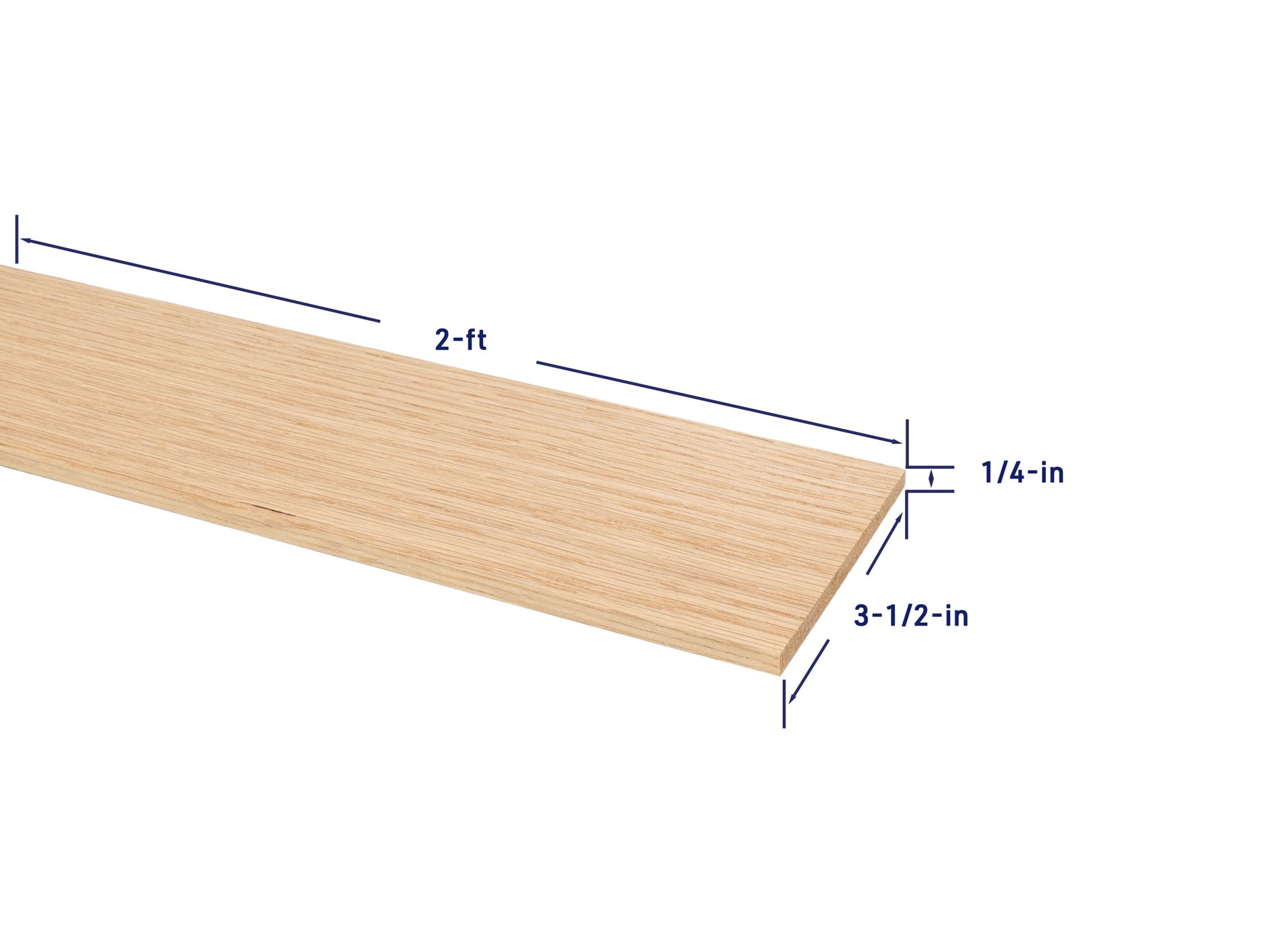 slide 4 of 6, RELIABILT 1/4-in x 4-in x 2-ft Unfinished FAS Better S4S Red oak Common Hardwood Board, 1 ct