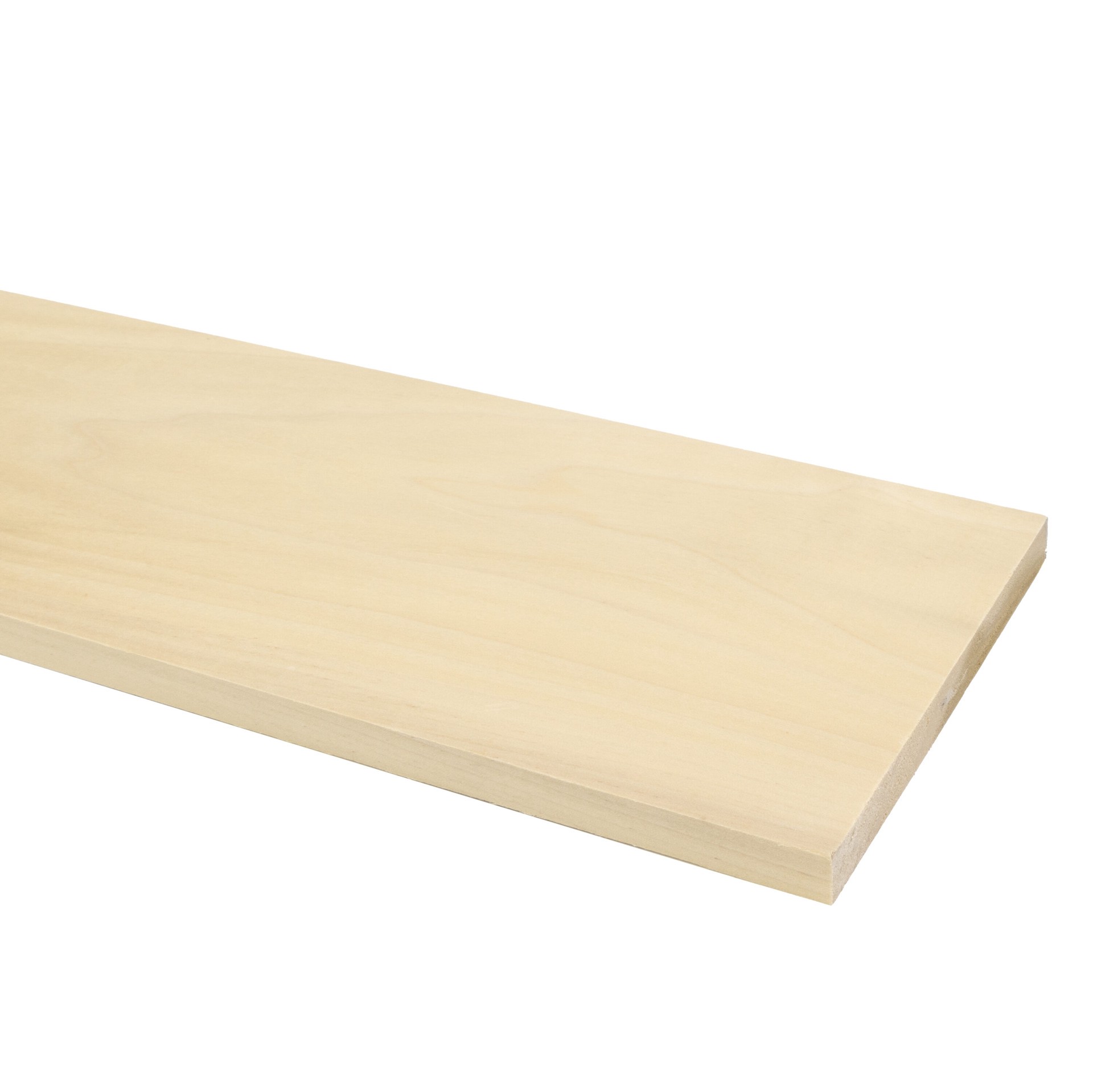slide 1 of 6, RELIABILT 1/2-in x 6-in x 4-ft Unfinished FAS Better S4S Poplar Common Hardwood Board, 1 ct