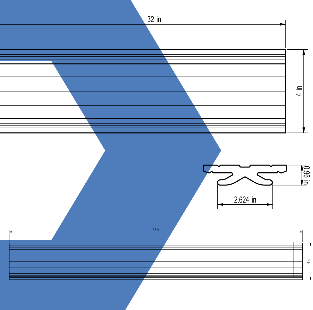 slide 5 of 6, Kobalt 32-in Black Plastic Multipurpose Storage rail, 1 ct