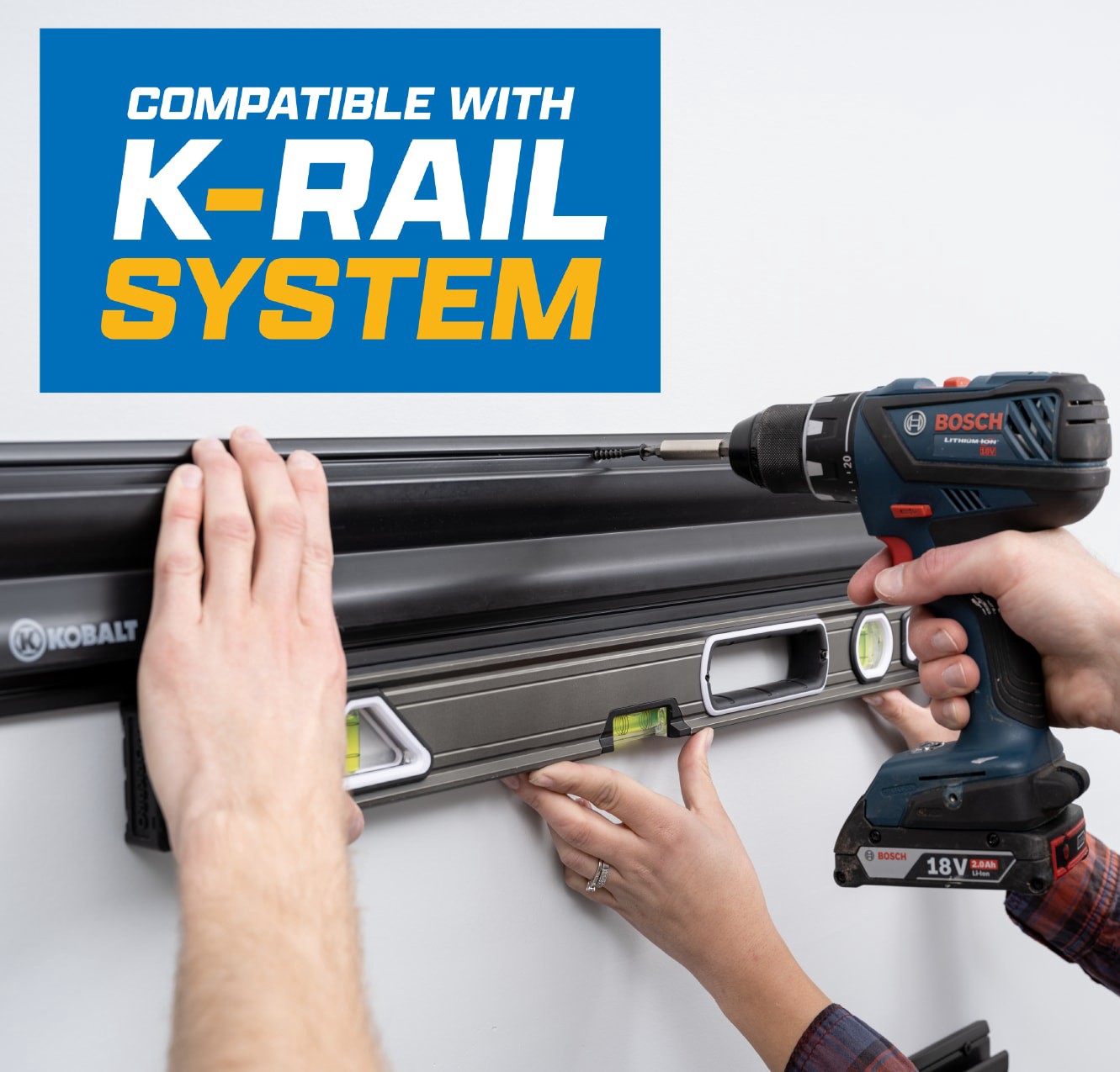 slide 6 of 6, Kobalt 32-in Black Plastic Multipurpose Storage rail, 1 ct