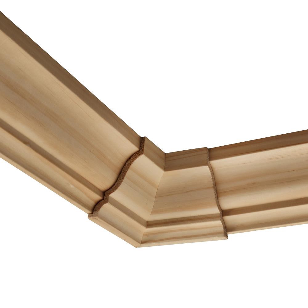slide 4 of 5, RELIABILT 3-1/8-in x 9/16-in Interior Unfinished Colonial MN49 Inside corner Crown Moulding Block, 1 ct