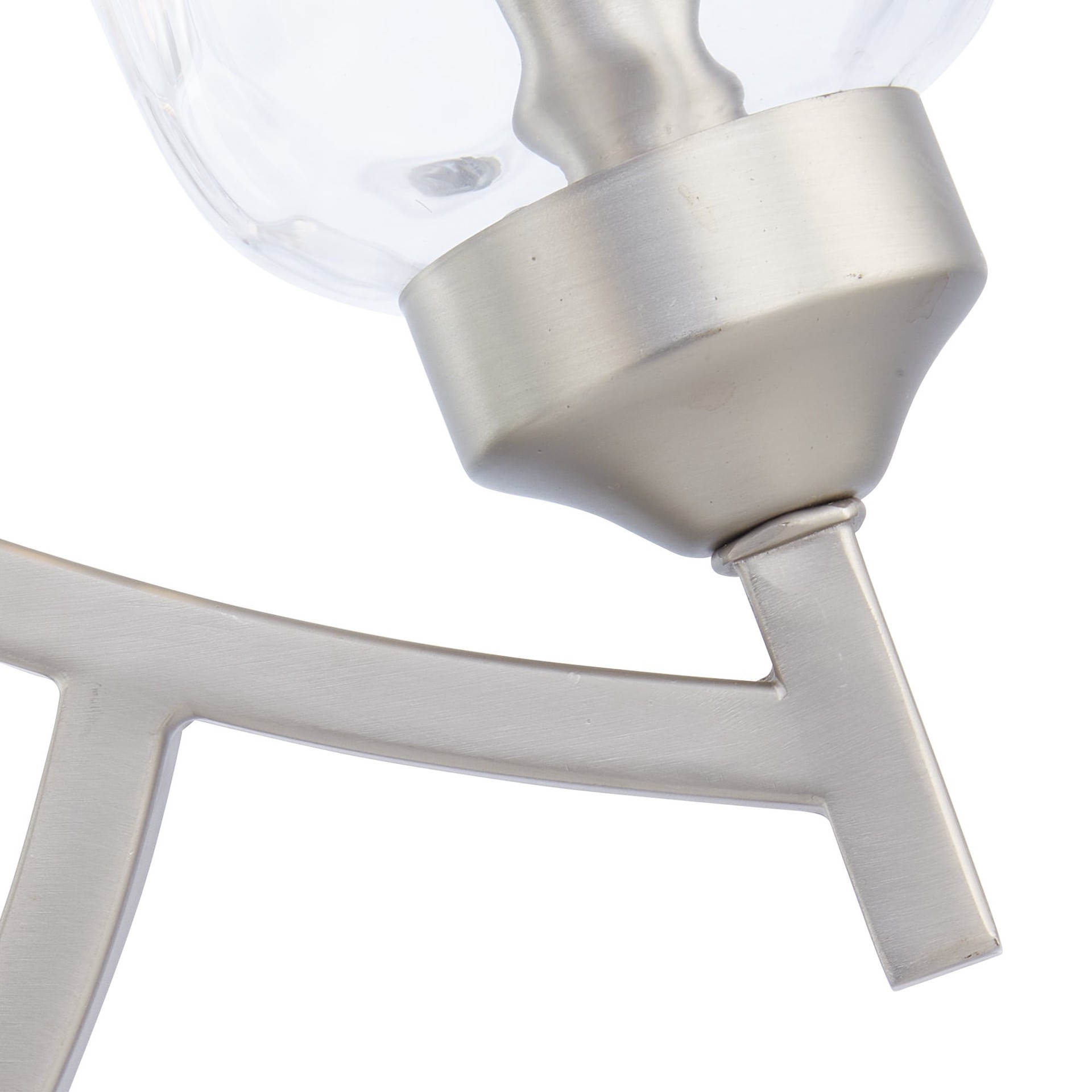 slide 6 of 6, allen + roth Latchbury 5 -Light Brushed Nickel Transitional For Use in Bedrooms, Dining Rooms, Foyers, Kitchens, Living Rooms Chandelier, 1 ct