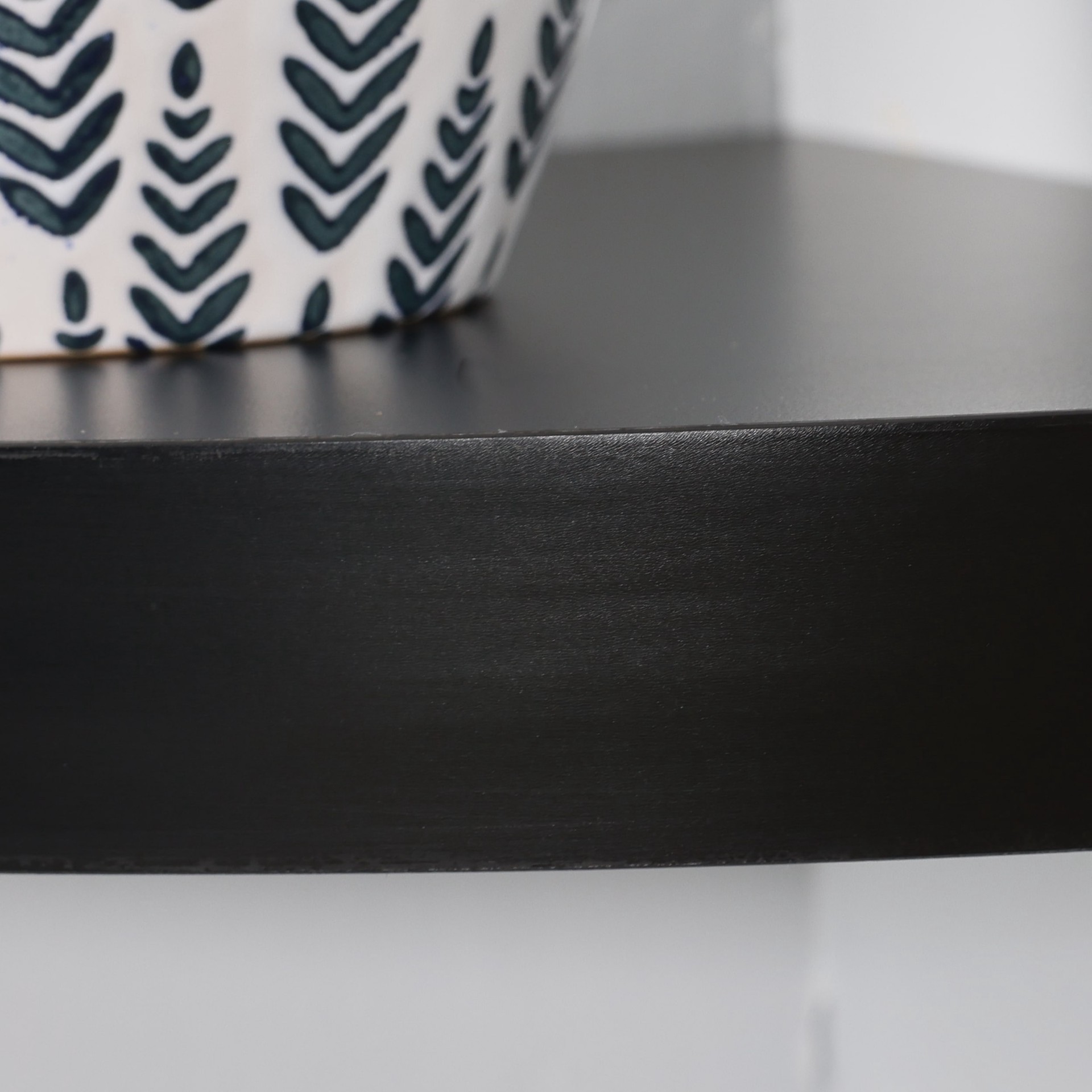 slide 2 of 6, Origin 21 11.42-in L x 11.42-in D x 1.5-in H Black Corner Circle Floating Shelf, 1 ct