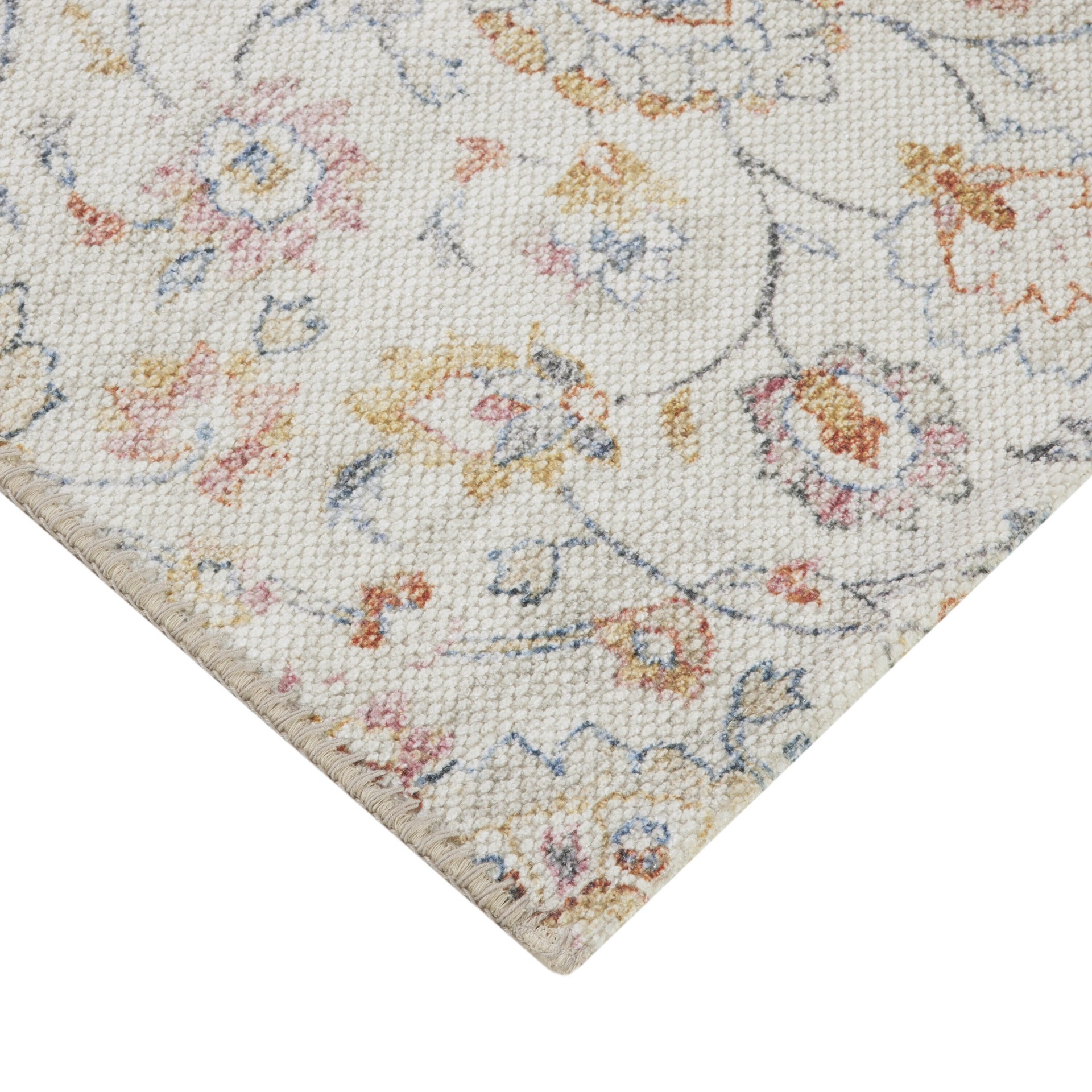 slide 6 of 6, allen + roth 2 x 4 (ft) Loomed Casa Multi Rectangular Indoor Floral/Botanical Machine washable Throw rug, 1 ct