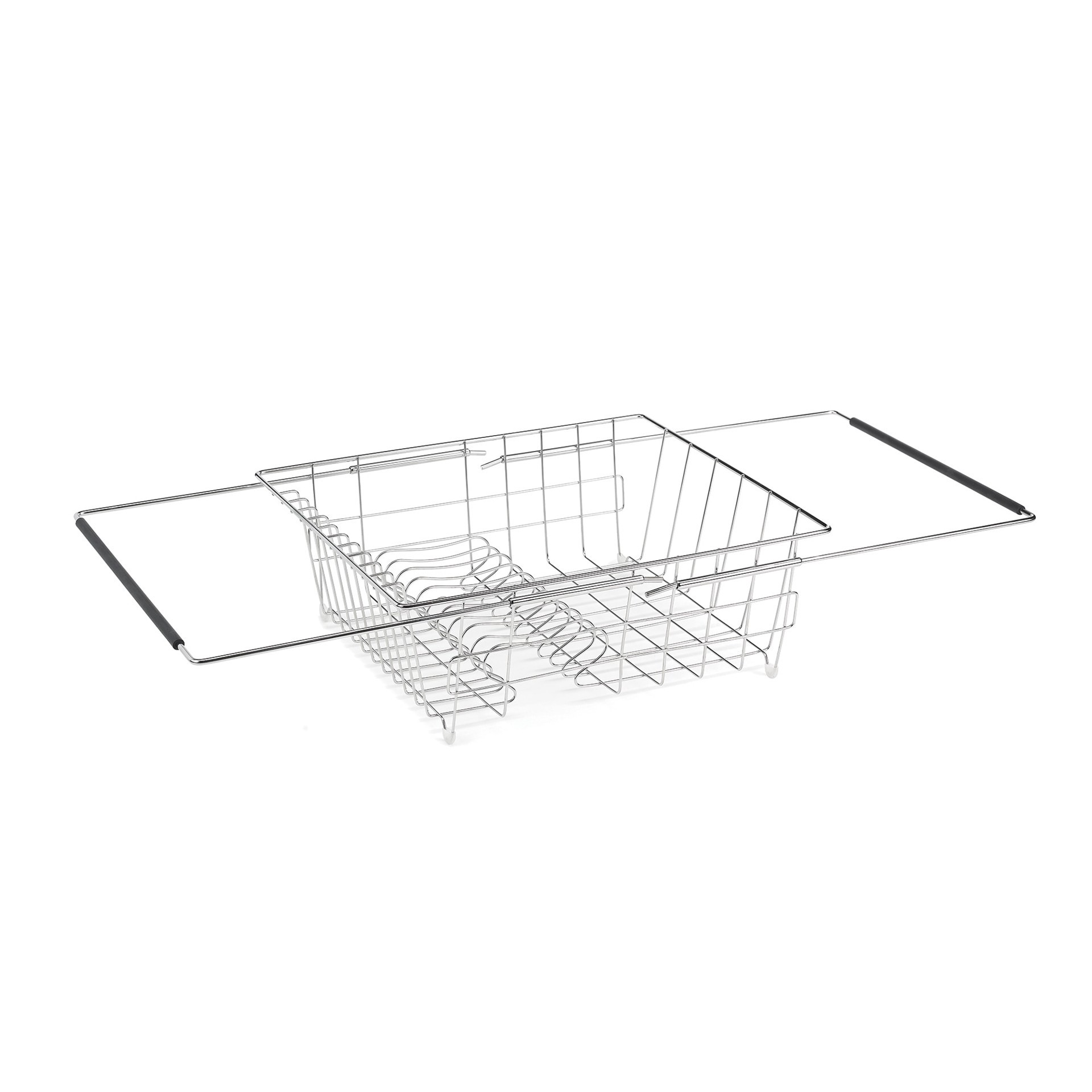 slide 2 of 5, Style Selections Style Selections 12-in W x 13.77-in L x 4.92-in H Stainless steel Dish rack, 1 ct