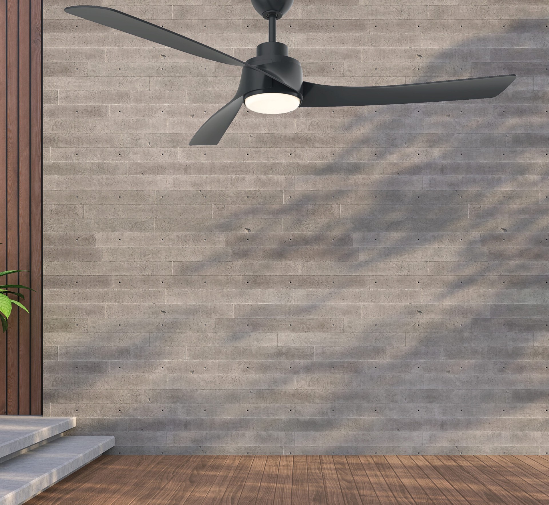 slide 4 of 6, Minka Ceiling Fan Co. Ormond 60-in Matte Black with Black Blades Integrated LED Ceiling Fan With Light and Remote Included 3 -Blade, 1 ct