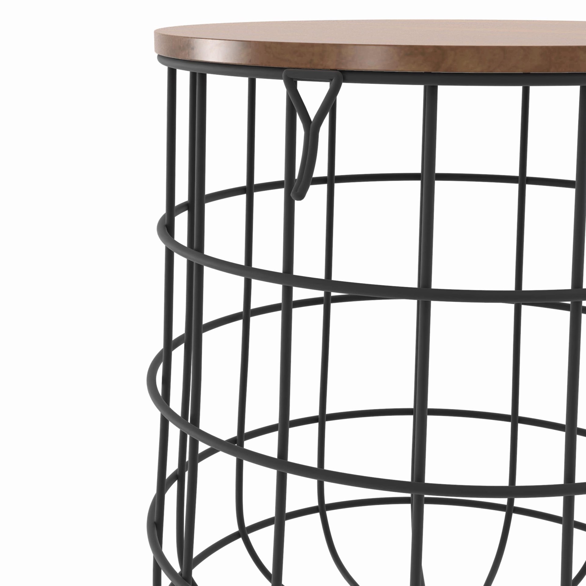 slide 2 of 6, allen + roth 18-in H x 16.3-in W Black Indoor/Outdoor Round Wood Plant Stand, 1 ct
