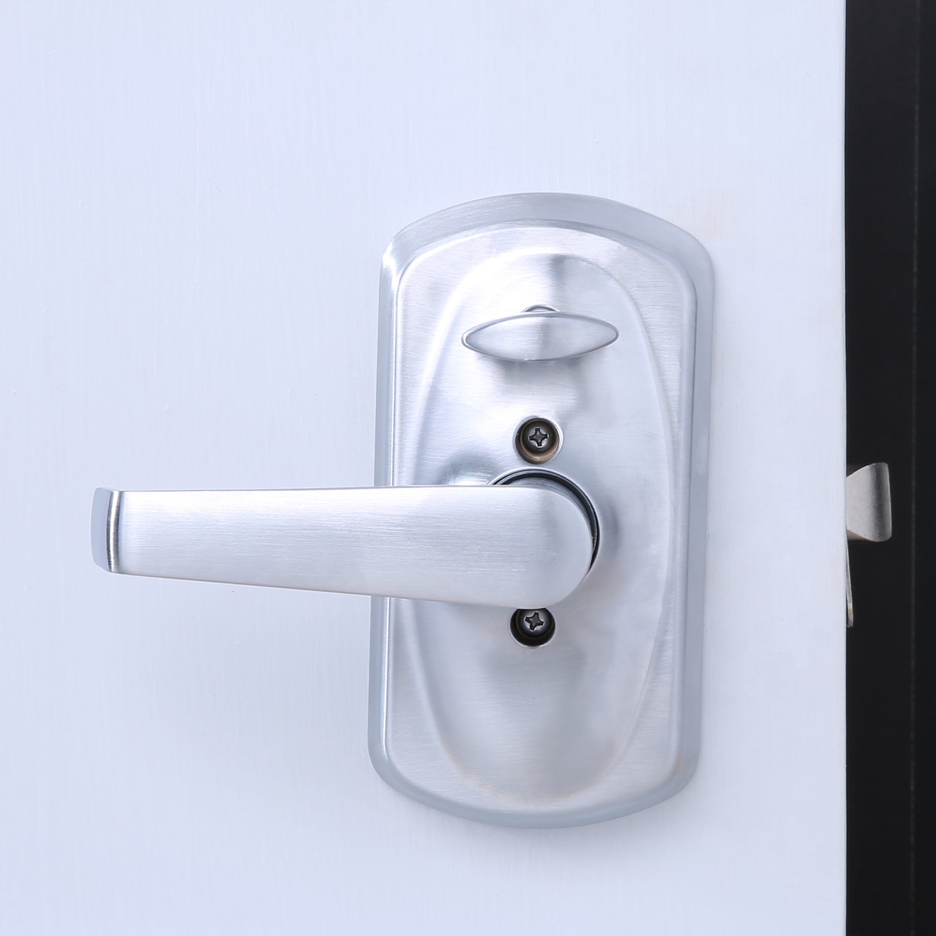 slide 6 of 6, Schlage Plymouth Satin Chrome Keypad Electronic Handle Lock, 1 ct