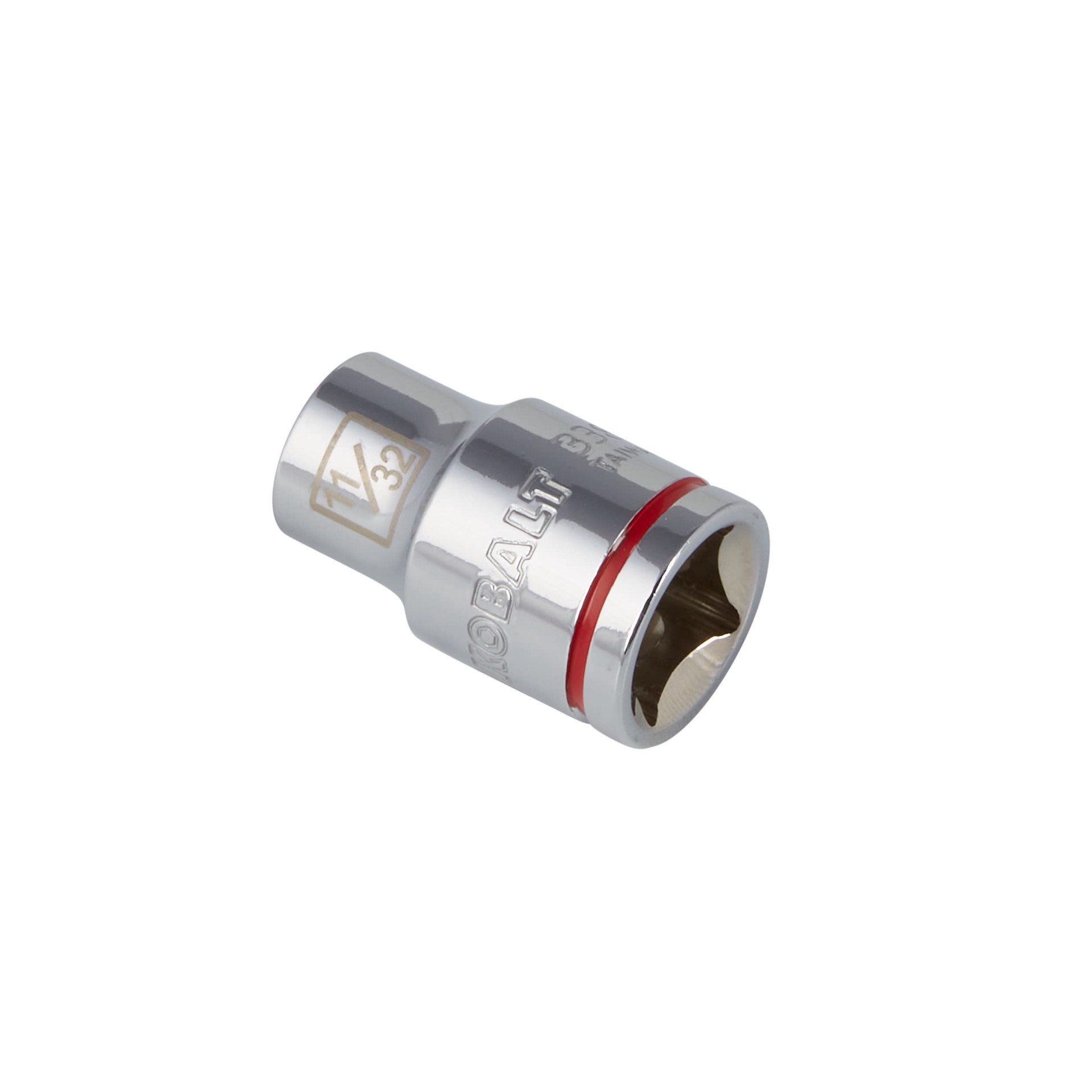 slide 4 of 6, Kobalt 3/8-in Drive Standard (SAE) 11/32-in Shallow Socket, 1 ct