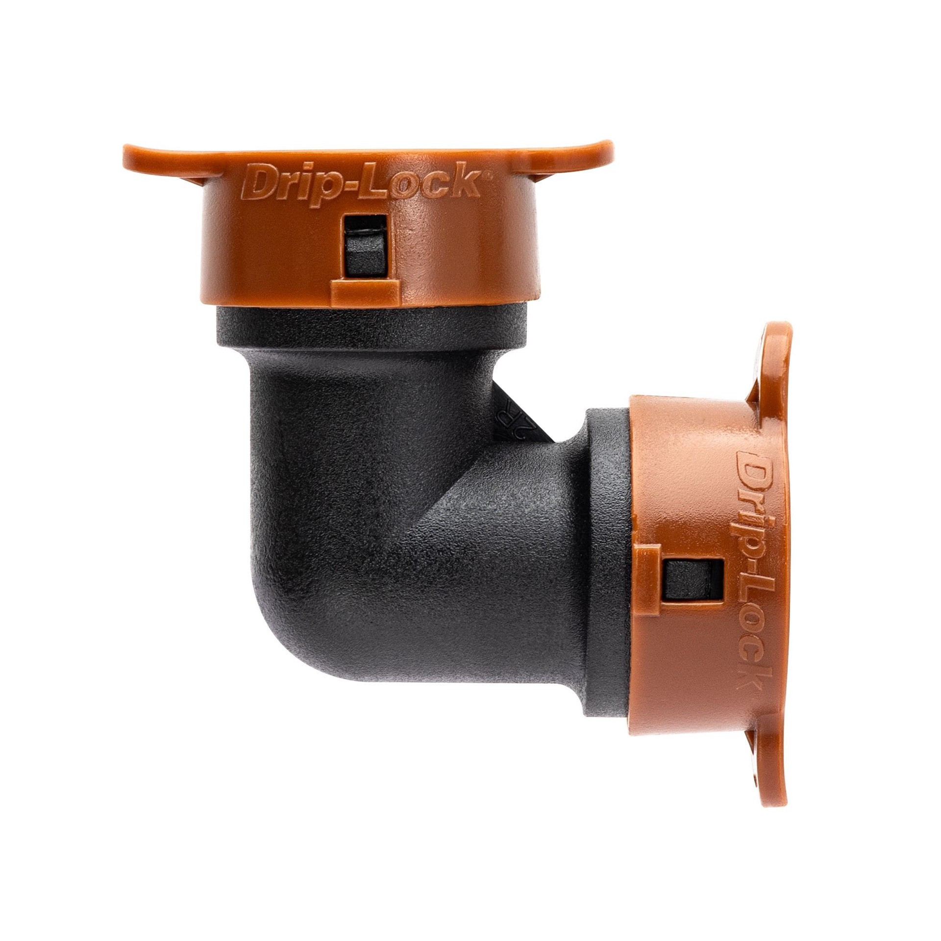 slide 3 of 5, Orbit 1/2-in Plastic Push-Fit Drip Irrigation Elbow, 1 ct