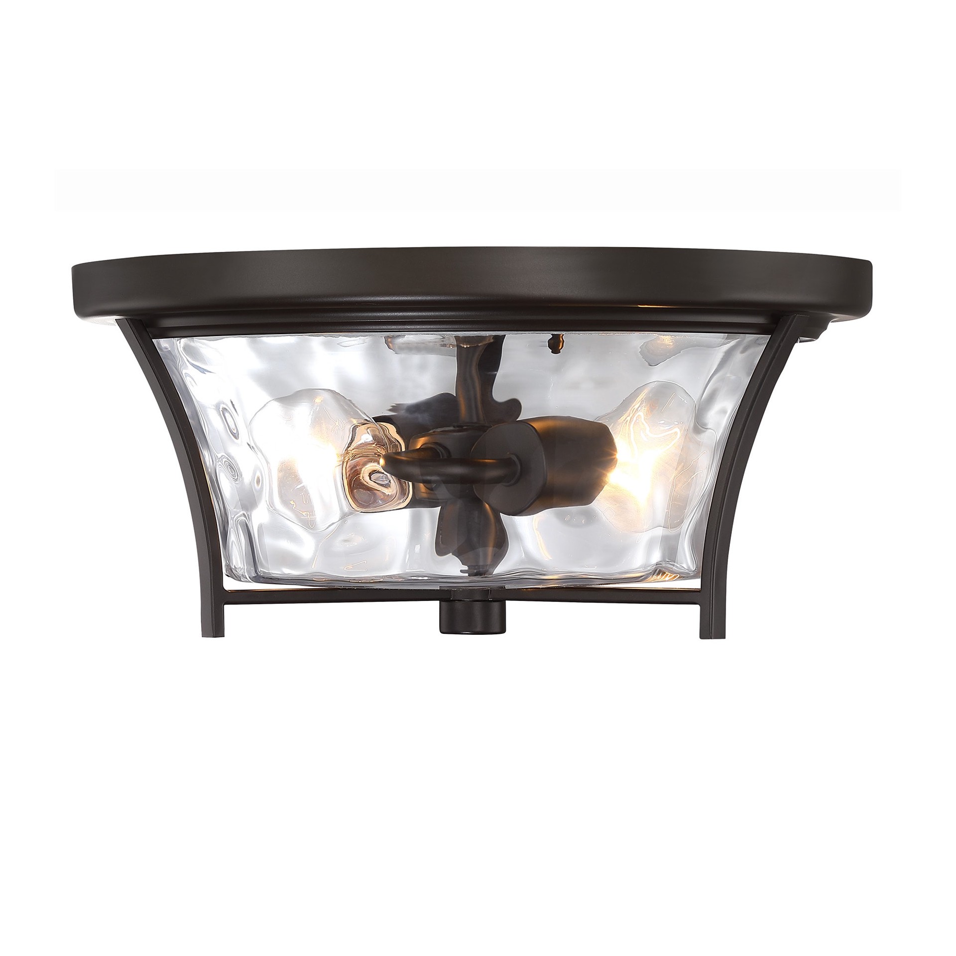 slide 3 of 6, allen + roth Latchbury 1 -Light 14.02-in Antique Bronze Flush Mount Light, 1 ct