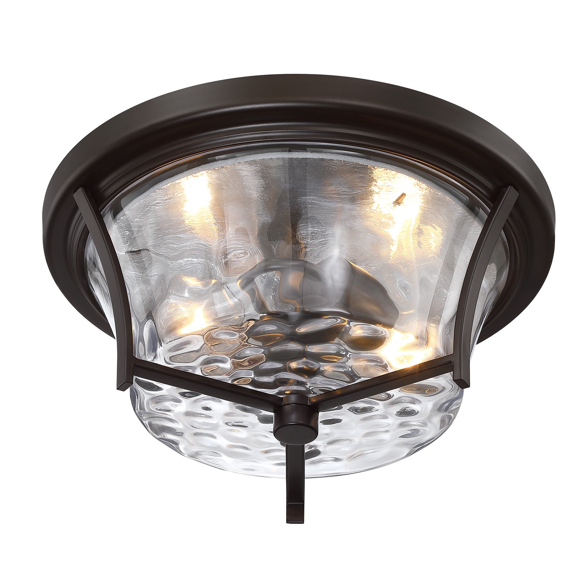 slide 6 of 6, allen + roth Latchbury 1 -Light 14.02-in Antique Bronze Flush Mount Light, 1 ct