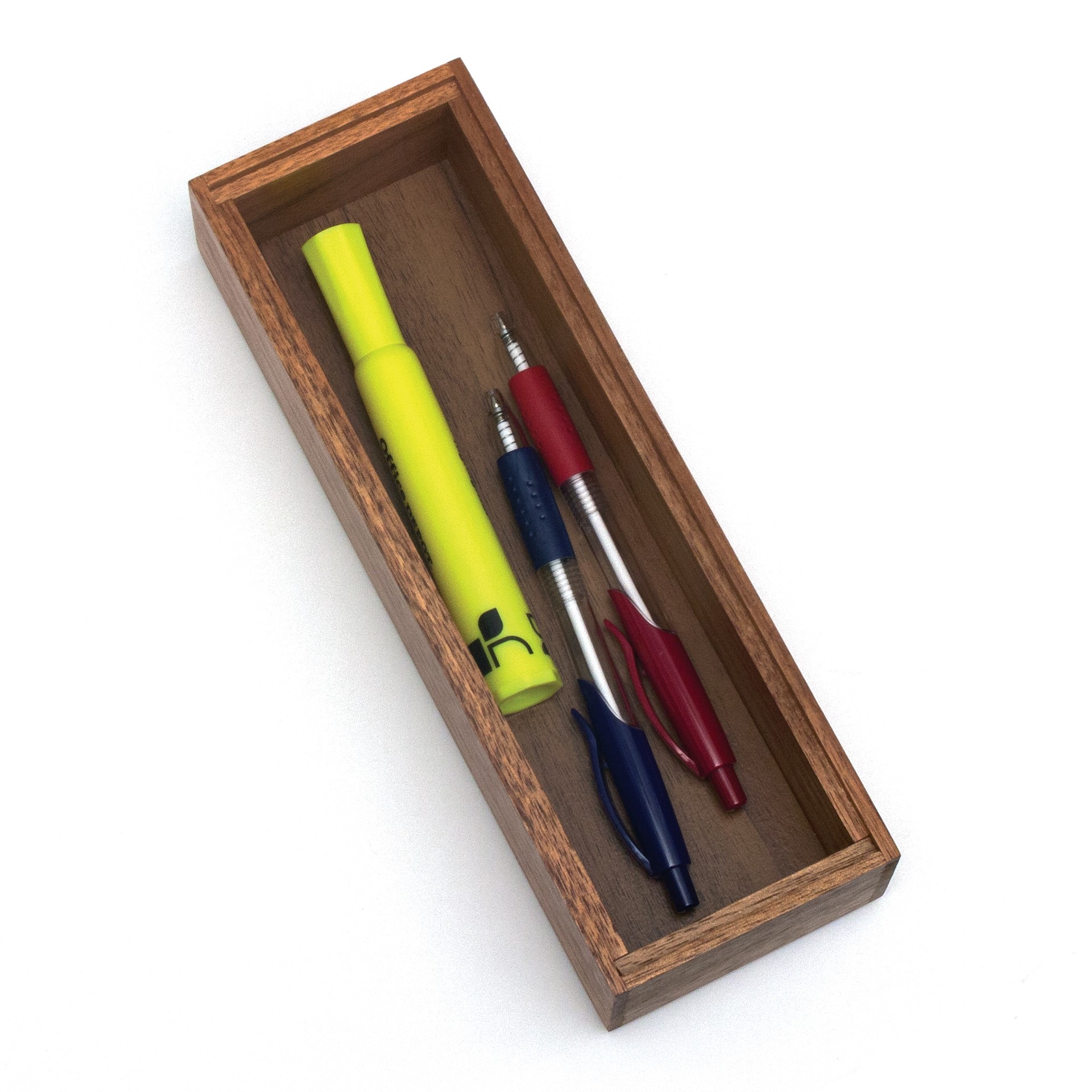 slide 5 of 6, allen + roth 9-in x 3-in Brown Acacia Wood Stackable Drawer Organizer, 1 ct