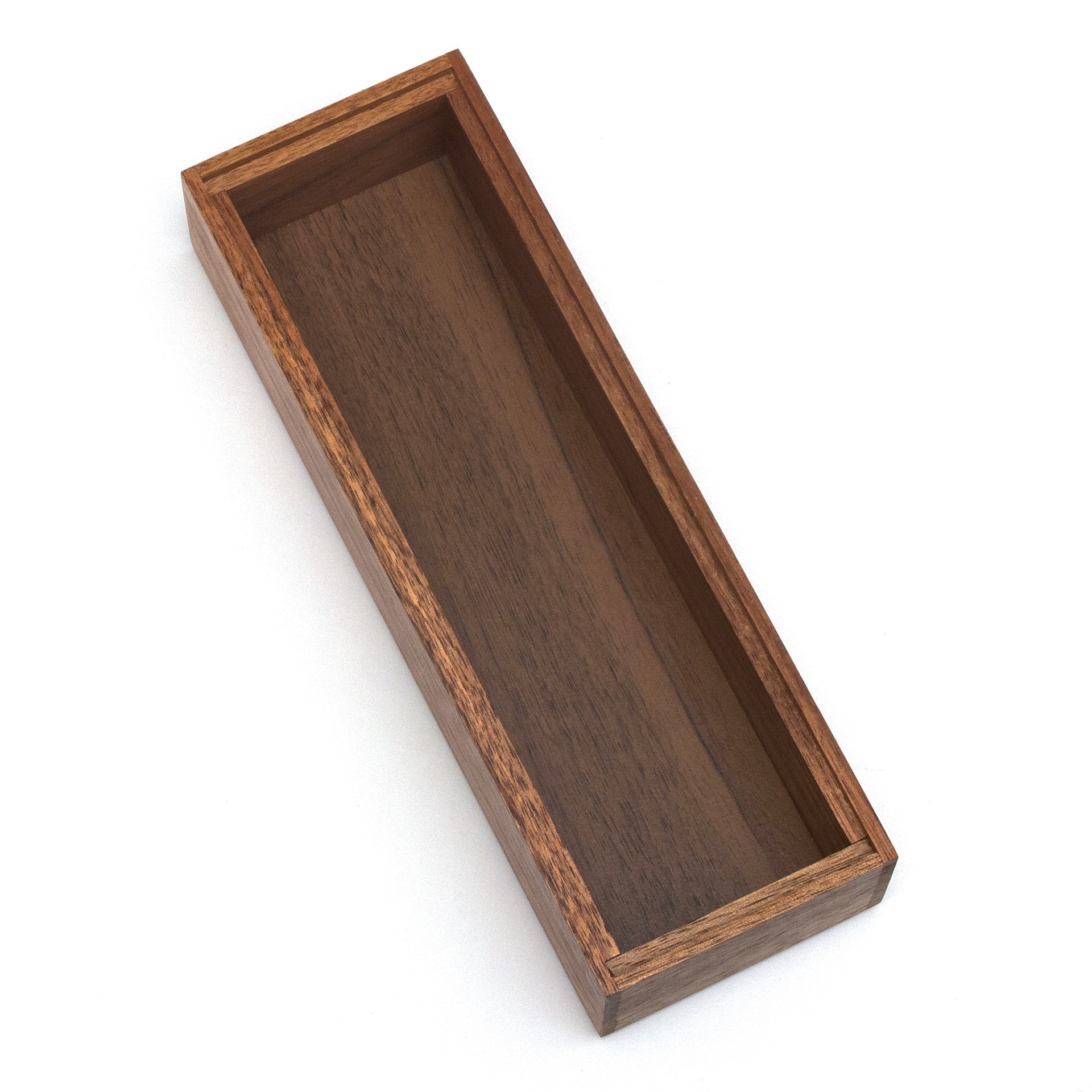 slide 1 of 6, allen + roth 9-in x 3-in Brown Acacia Wood Stackable Drawer Organizer, 1 ct