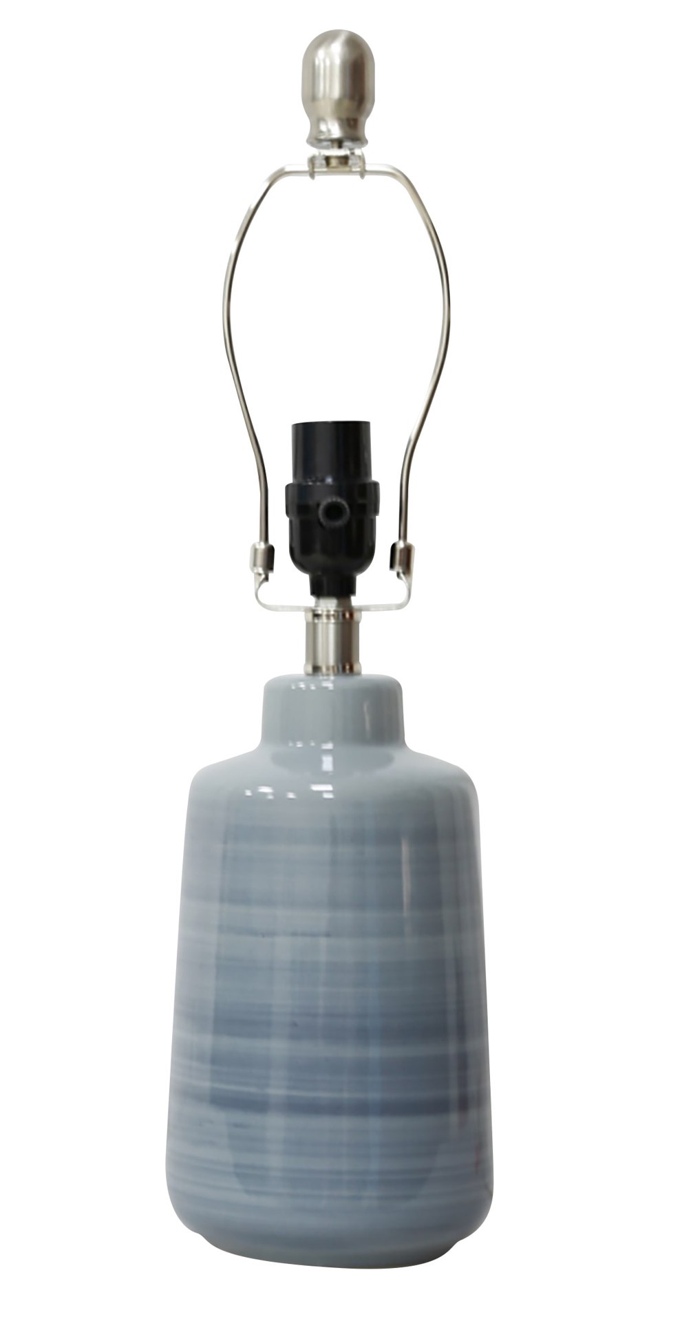 slide 1 of 3, allen + roth Alpine 14-in Blue wave Plug-in Ceramic Lamp Base, 1 ct