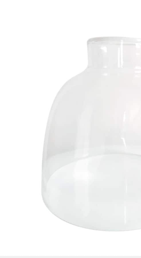 slide 2 of 4, Style Selections Mix and Match 7.75-in x 8.13-in Bell Clear Clear glass Pendant light shade with 2-1/4-in Fitter, 1 ct