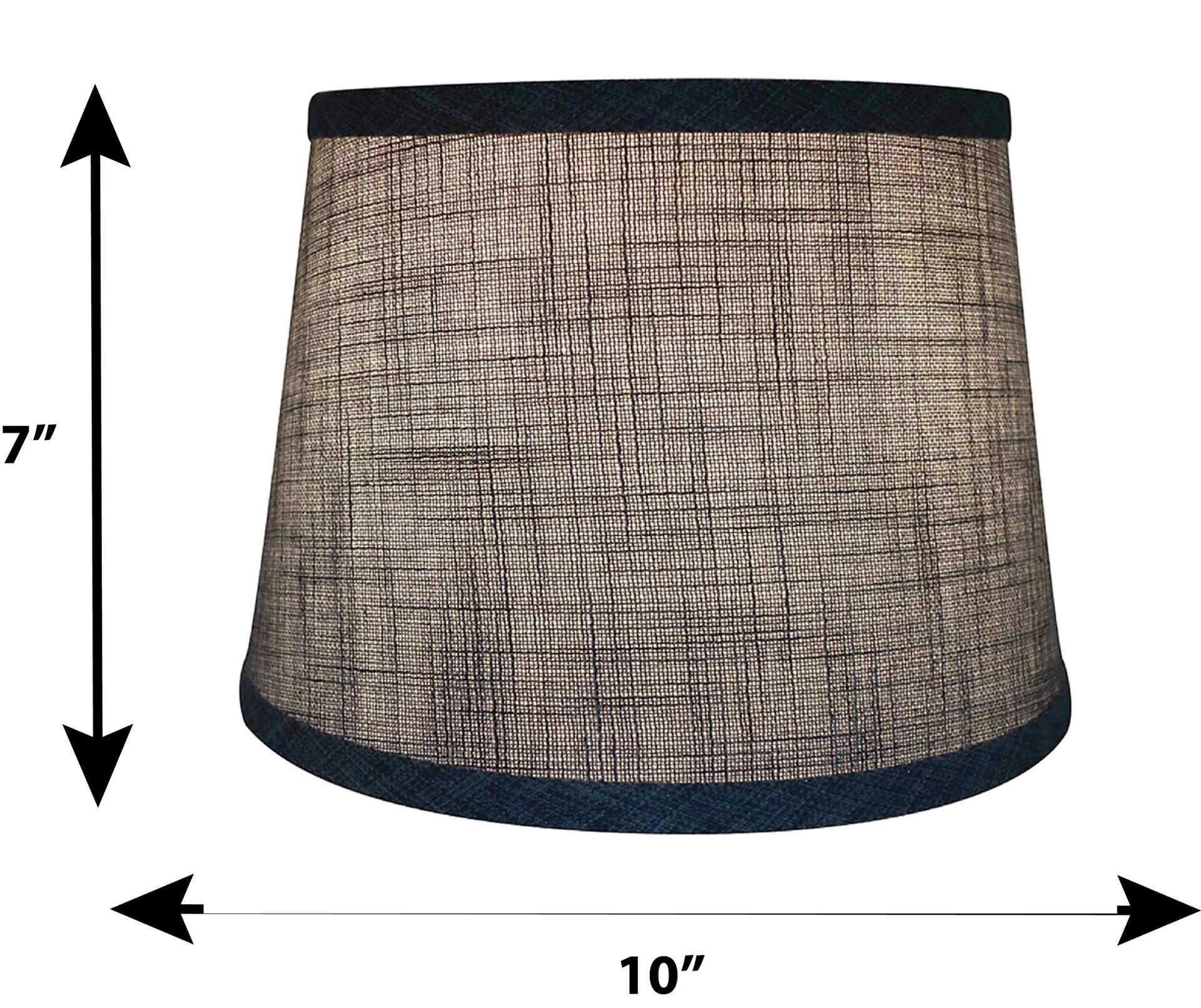 slide 6 of 6, allen + roth 7-in x 10-in Light gray Fabric Drum Lamp Shade, 1 ct