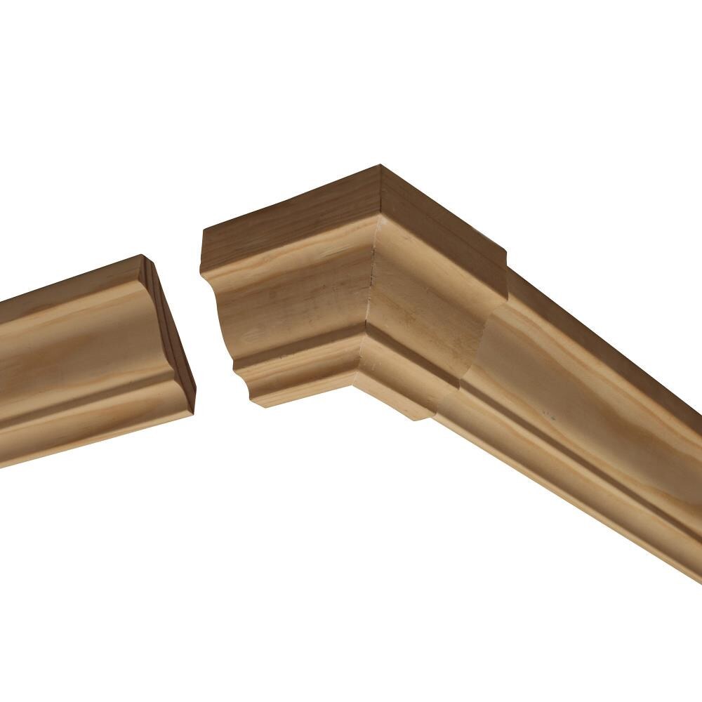 slide 3 of 5, RELIABILT SlideFit 2-5/8-in x 3-1/2-in Interior Unfinished Colonial 53 Outside corner Crown Moulding Block, 1 ct