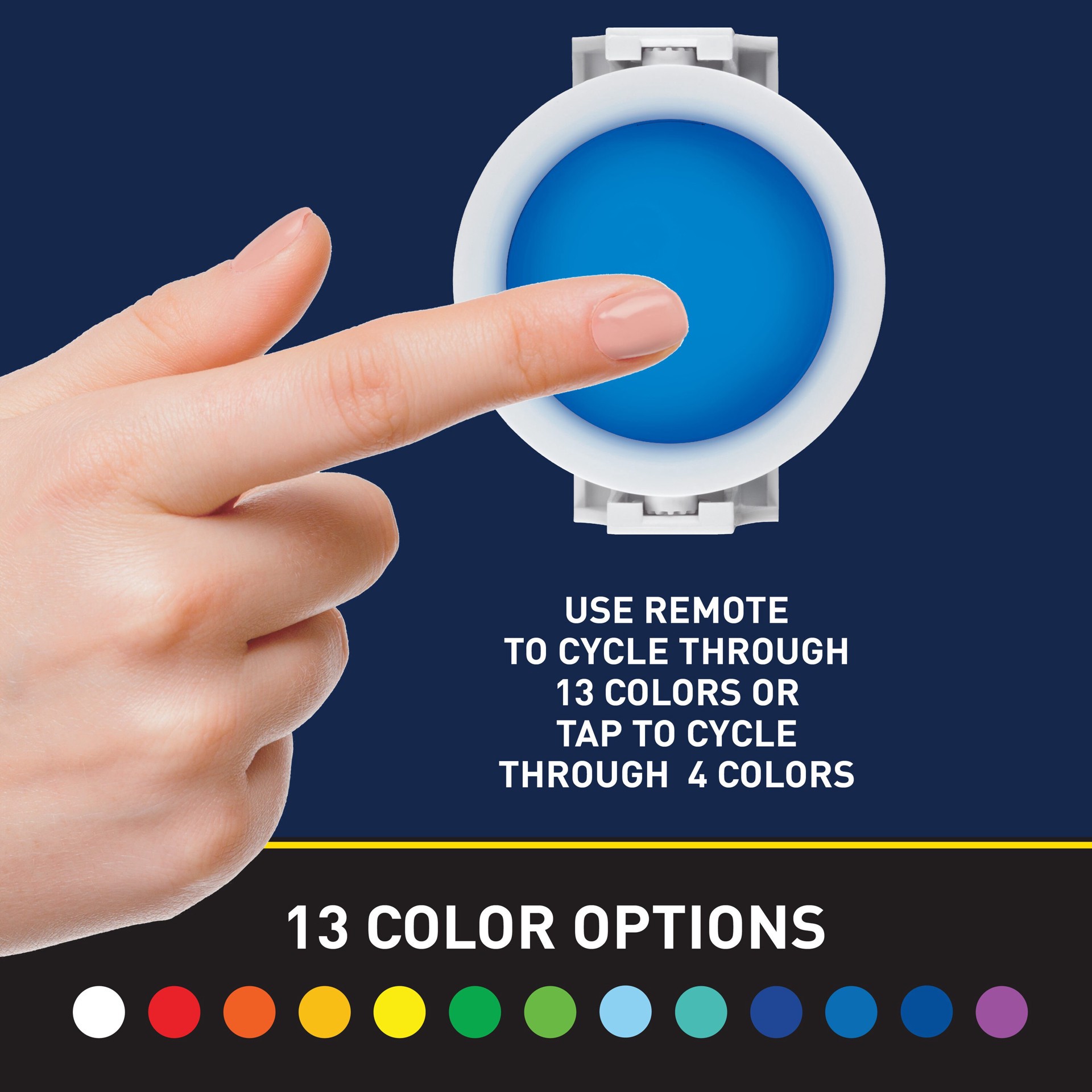 slide 3 of 6, BELL + HOWELL Bell+Howell 3 -Pack 2.95-in Battery LED Under Cabinet Light Bar with Remote, 1 ct