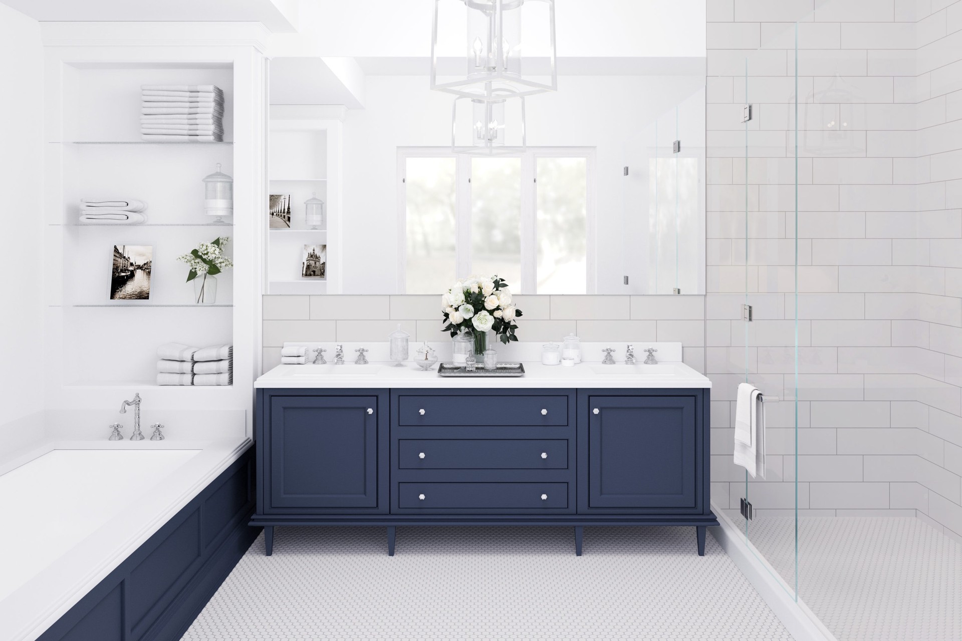 slide 5 of 6, Satori Hudson Mist 12-in x 12-in Matte Porcelain Penny round Mosaic Wall Tile ( 0.9-sq ft Piece ), 1 ct