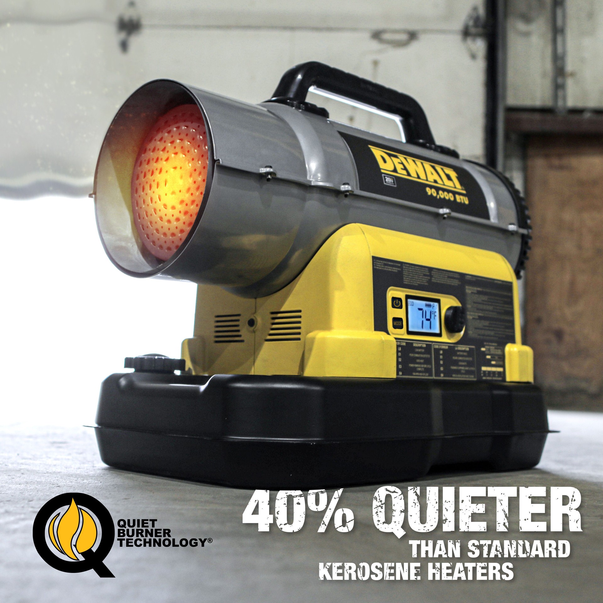 slide 5 of 6, DEWALT 90000 -BTU Forced air Outdoor Kerosene Heater, 1 ct