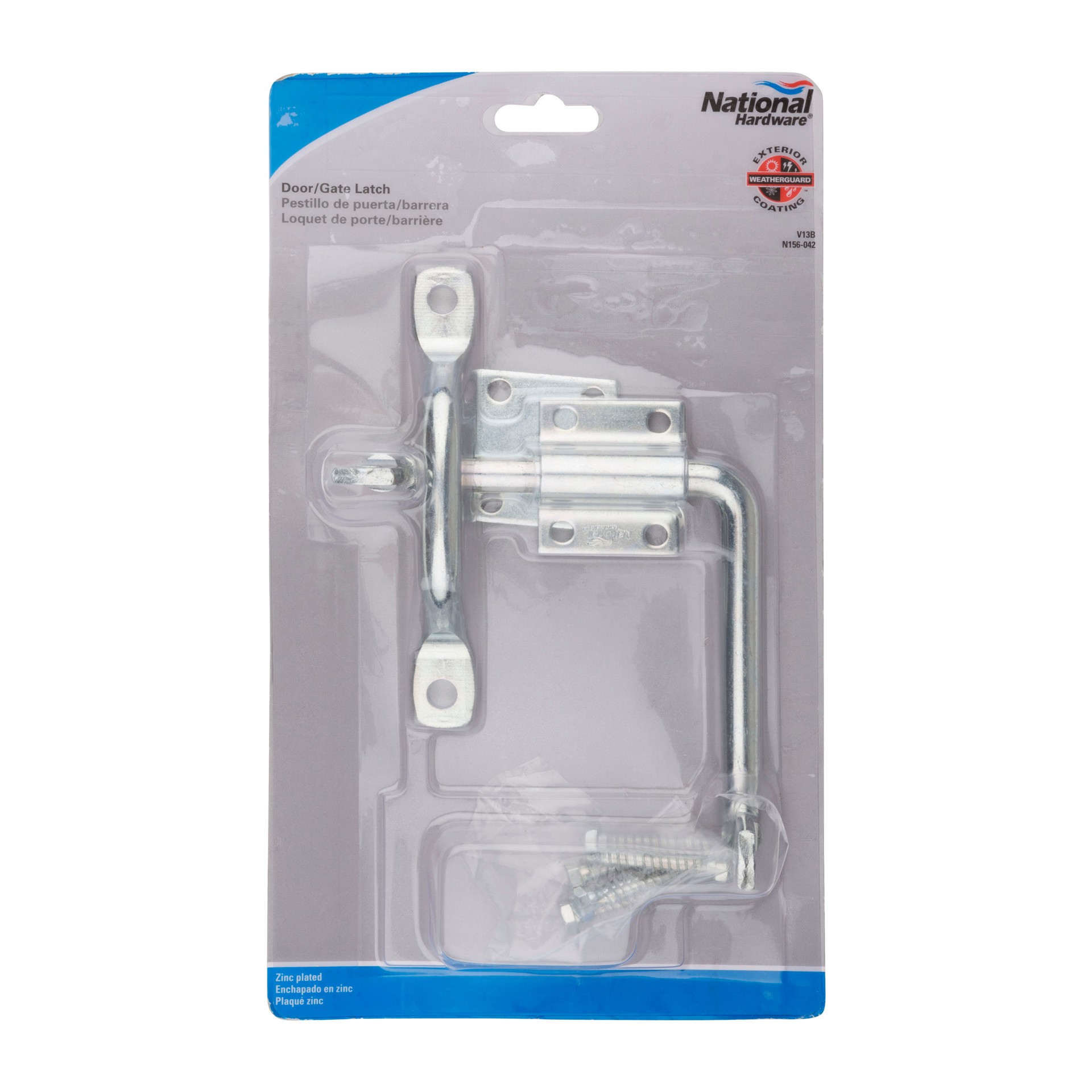 slide 3 of 6, National Hardware 17/25-in Zinc Gate latch, 1 ct