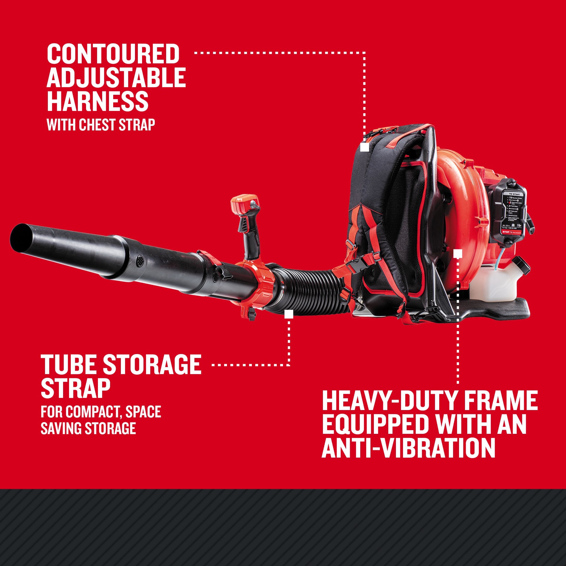 slide 5 of 6, CRAFTSMAN BP510 51-cc 2-cycle 600-CFM 220-MPH Gas Backpack Leaf Blower, 1 ct