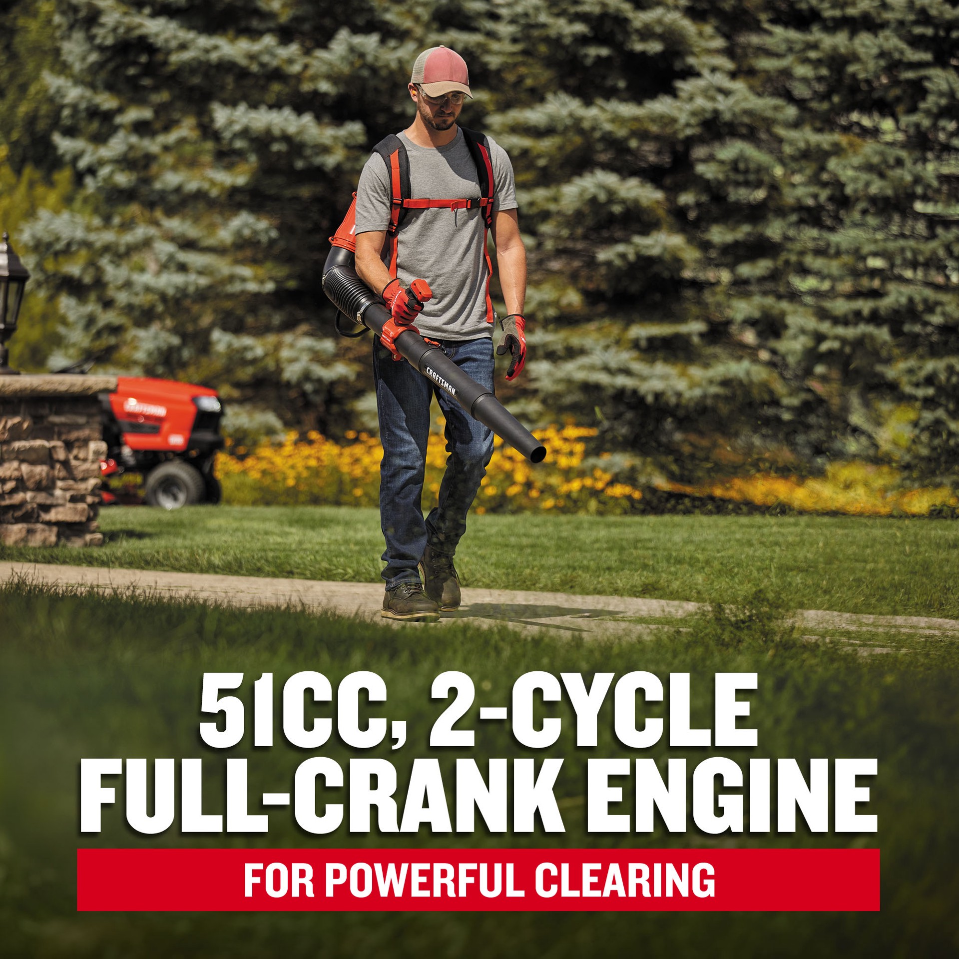 slide 6 of 6, CRAFTSMAN BP510 51-cc 2-cycle 600-CFM 220-MPH Gas Backpack Leaf Blower, 1 ct