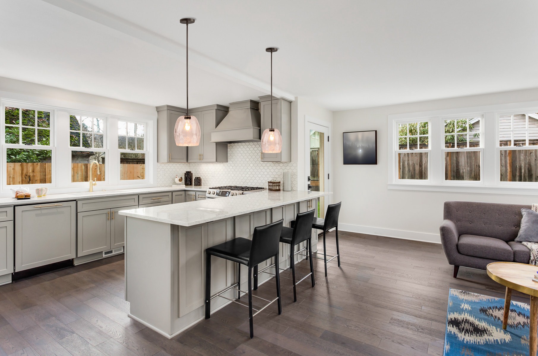 slide 5 of 6, Style Selections Mix and Match 1 -Light Matte black Transitional Cylinder Mini Hanging Pendant light, 1 ct