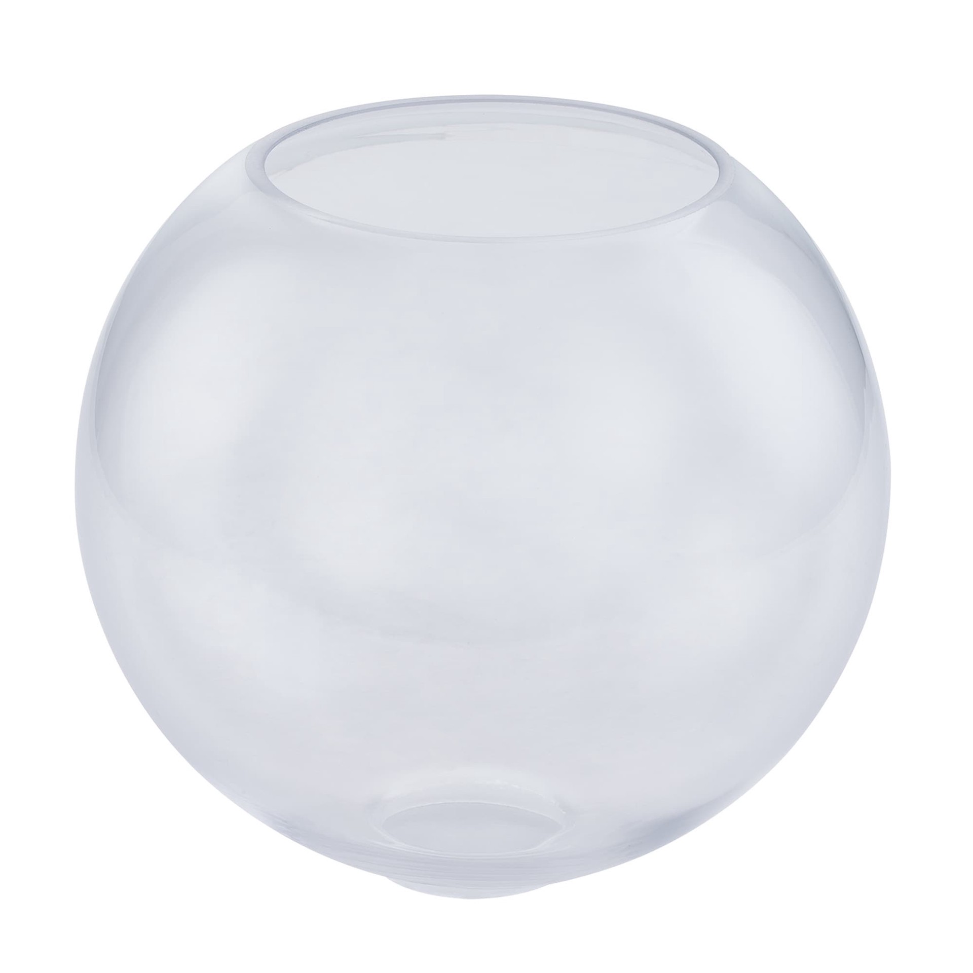slide 3 of 6, Style Selections 6.38-in x 7-in Globe Clear Clear glass Pendant light shade with 2-1/4-in Fitter, 1 ct