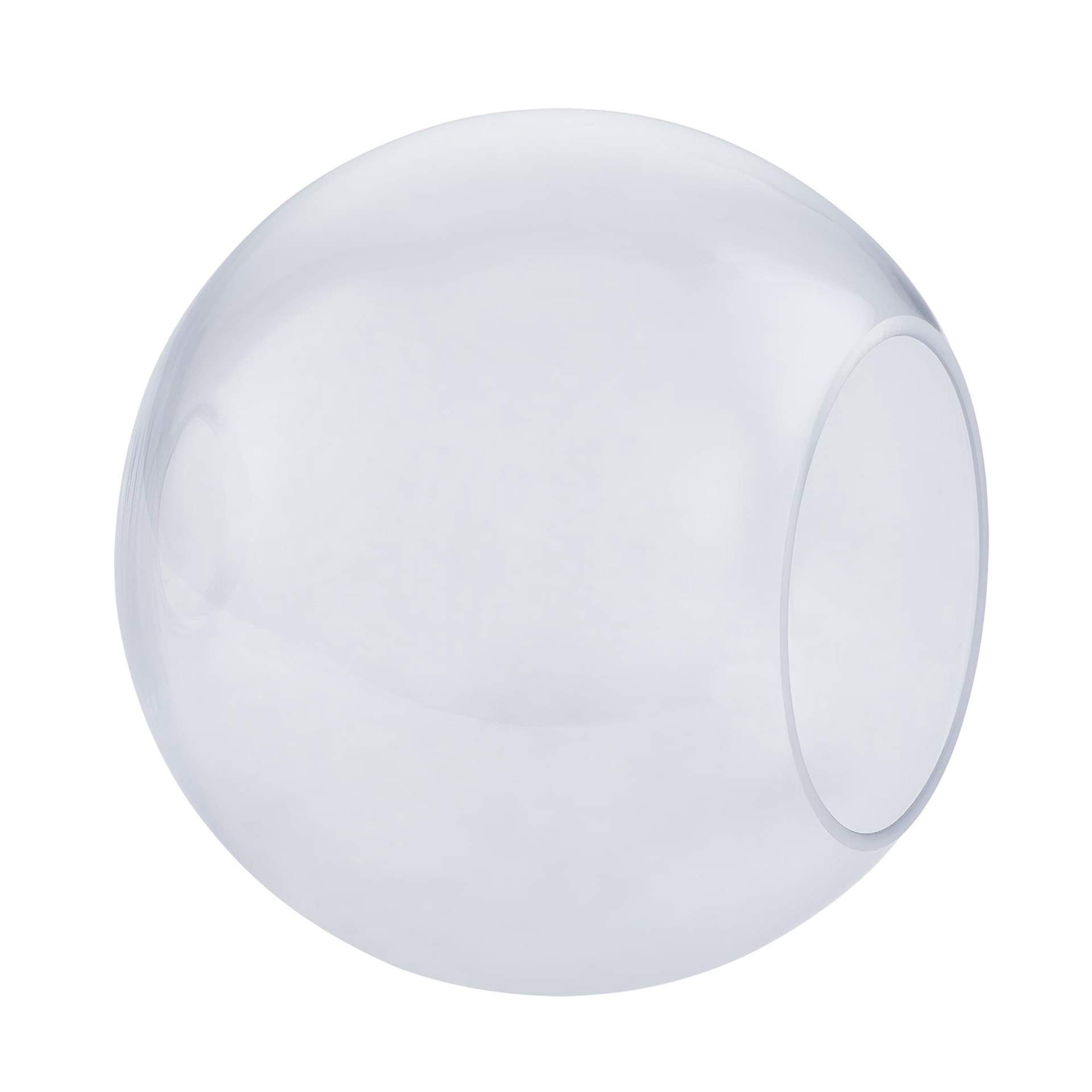 slide 4 of 6, Style Selections 6.38-in x 7-in Globe Clear Clear glass Pendant light shade with 2-1/4-in Fitter, 1 ct