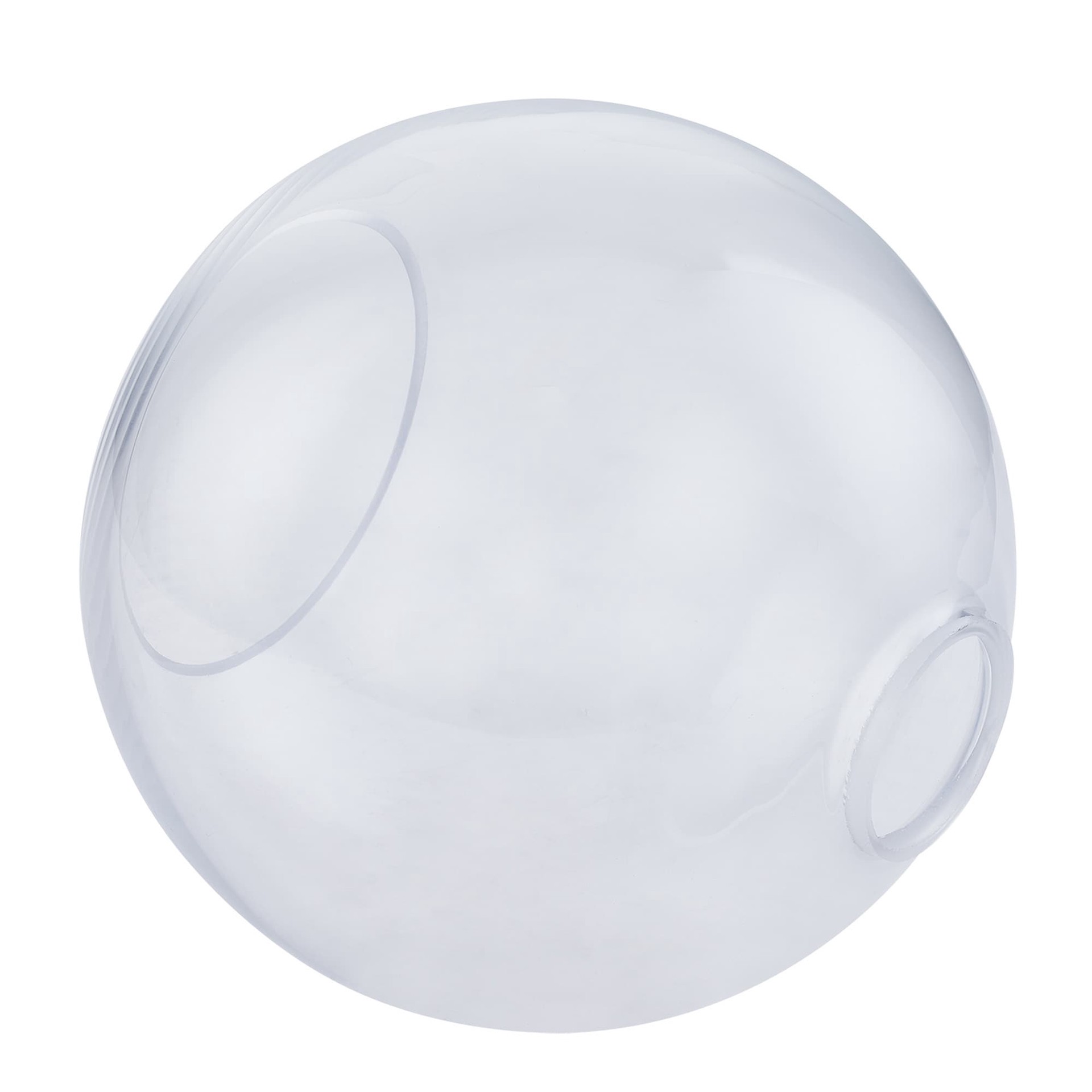 slide 5 of 6, Style Selections 6.38-in x 7-in Globe Clear Clear glass Pendant light shade with 2-1/4-in Fitter, 1 ct