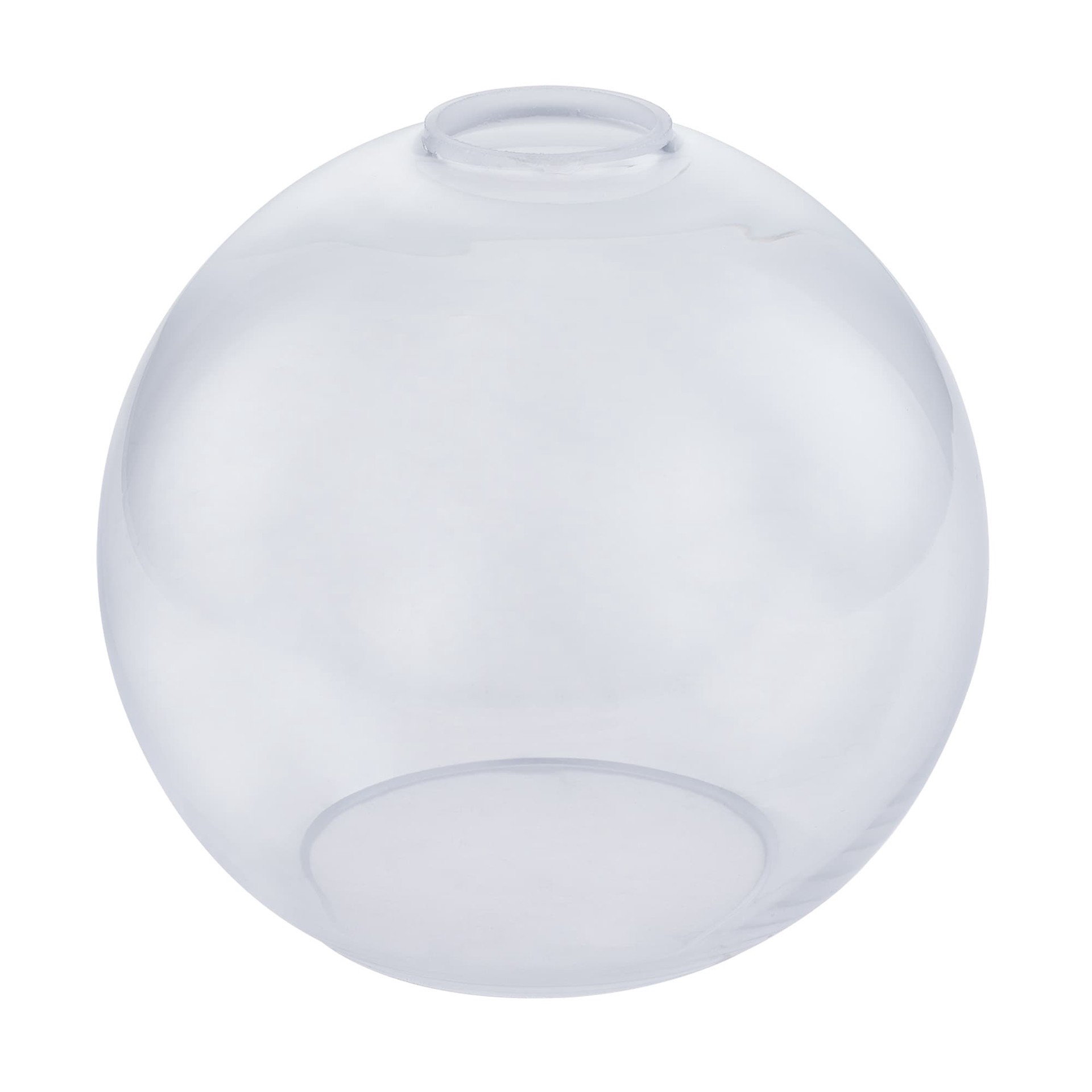 slide 1 of 6, Style Selections 6.38-in x 7-in Globe Clear Clear glass Pendant light shade with 2-1/4-in Fitter, 1 ct