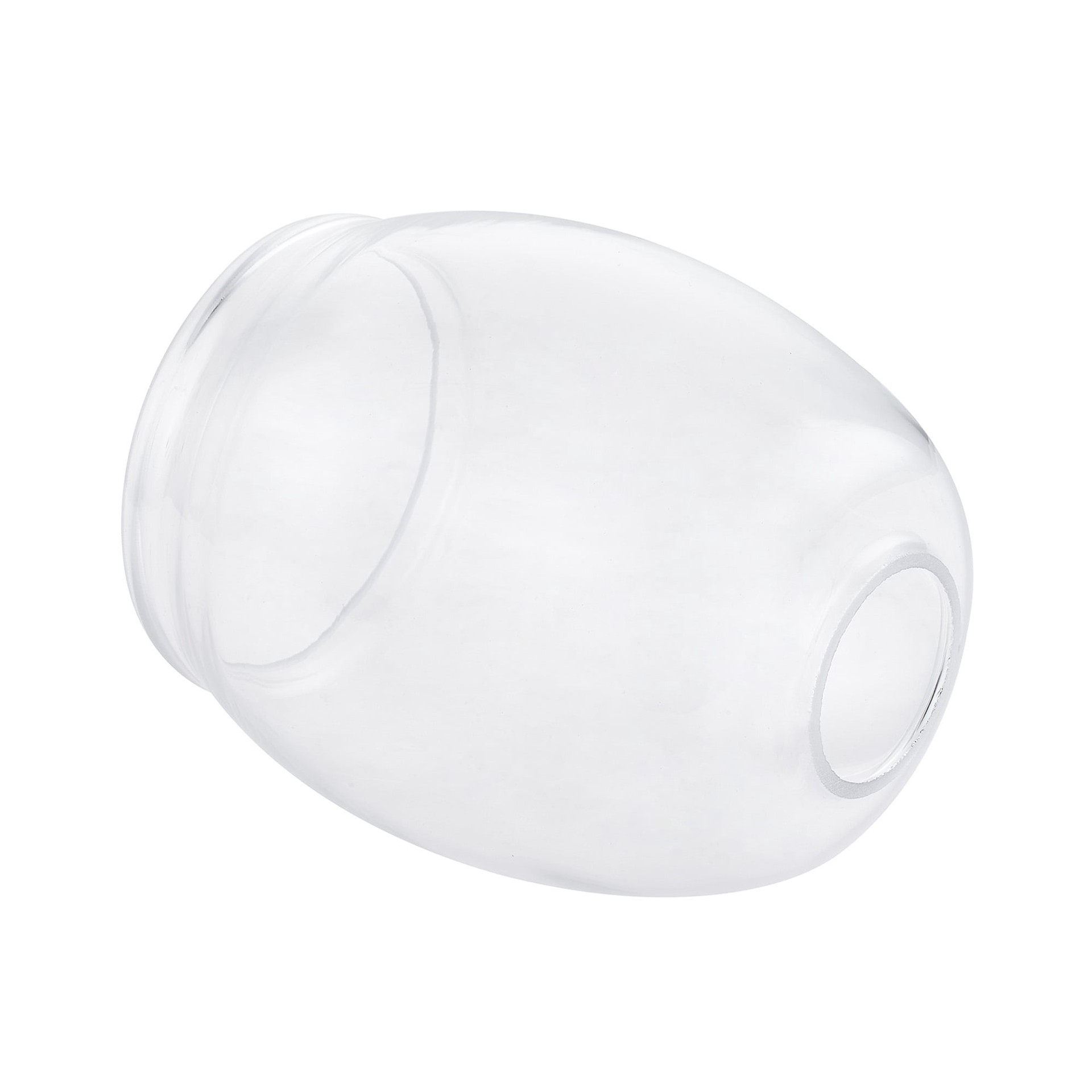 slide 4 of 6, Style Selections 5.8-in x 5-in Oval Clear Clear glass Pendant light shade with 2-1/4-in Fitter, 1 ct