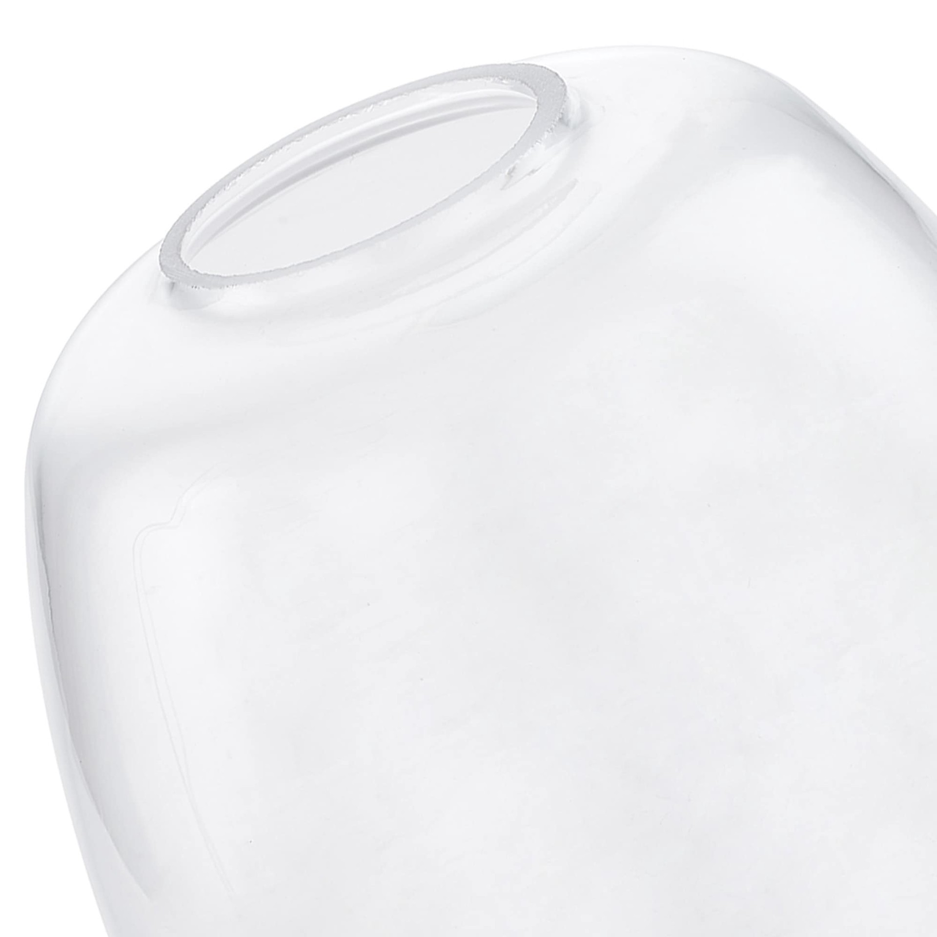 slide 6 of 6, Style Selections 5.8-in x 5-in Oval Clear Clear glass Pendant light shade with 2-1/4-in Fitter, 1 ct