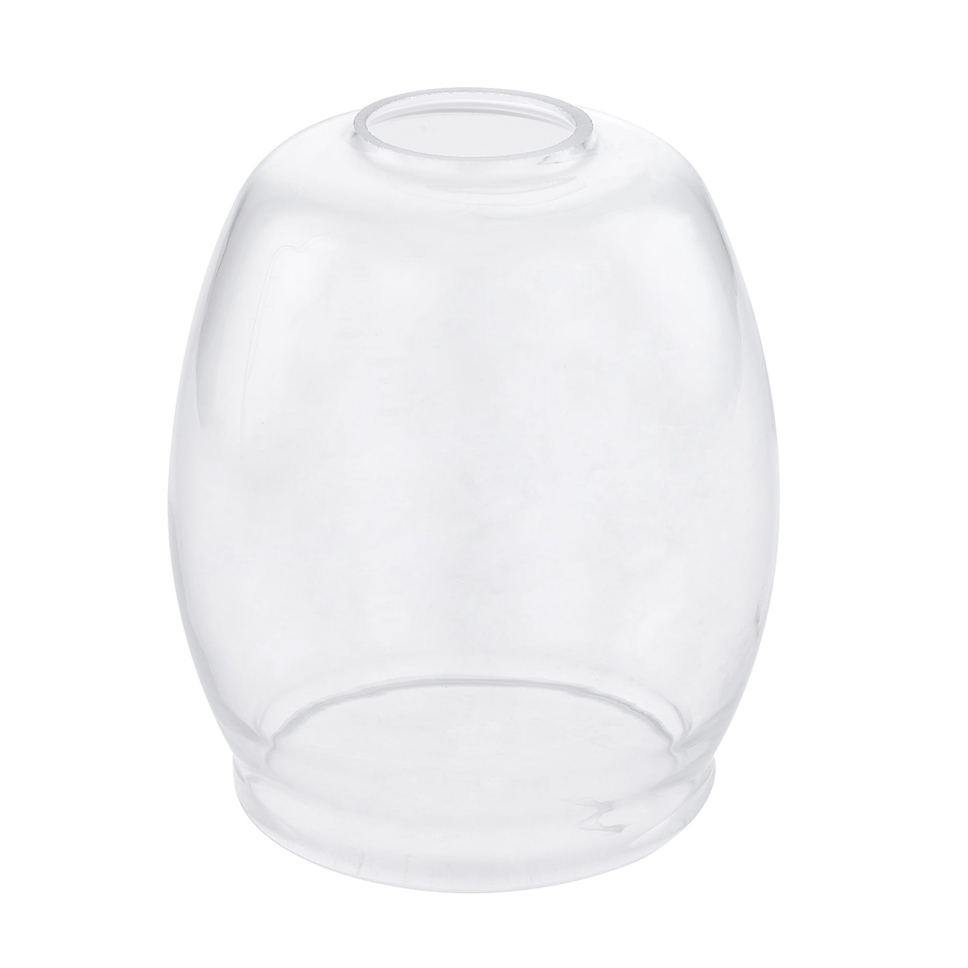 slide 1 of 6, Style Selections 5.8-in x 5-in Oval Clear Clear glass Pendant light shade with 2-1/4-in Fitter, 1 ct