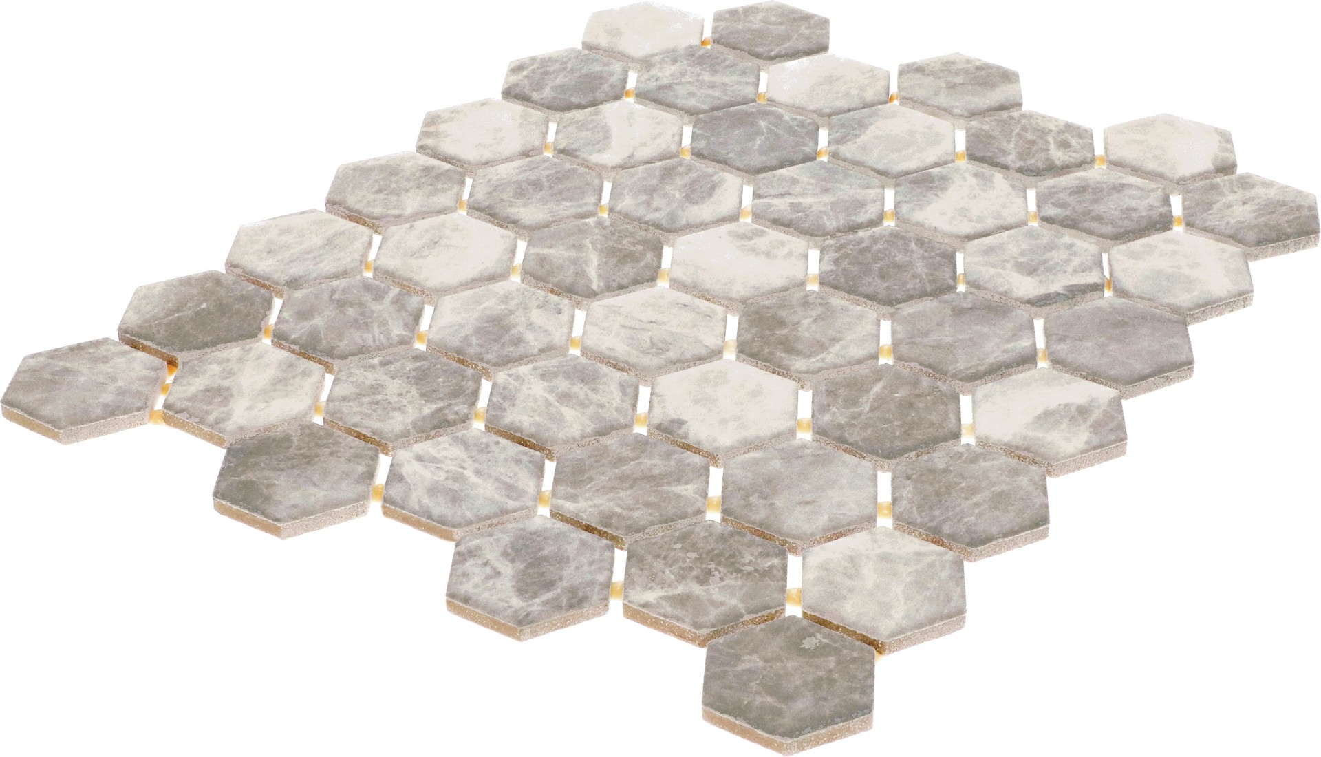 slide 2 of 6, American Olean Union View Revere Gray 10-in x 11-in Matte Ceramic Hexagon Mosaic Floor and Wall Tile ( 0.81-sq ft Piece ), 1 ct