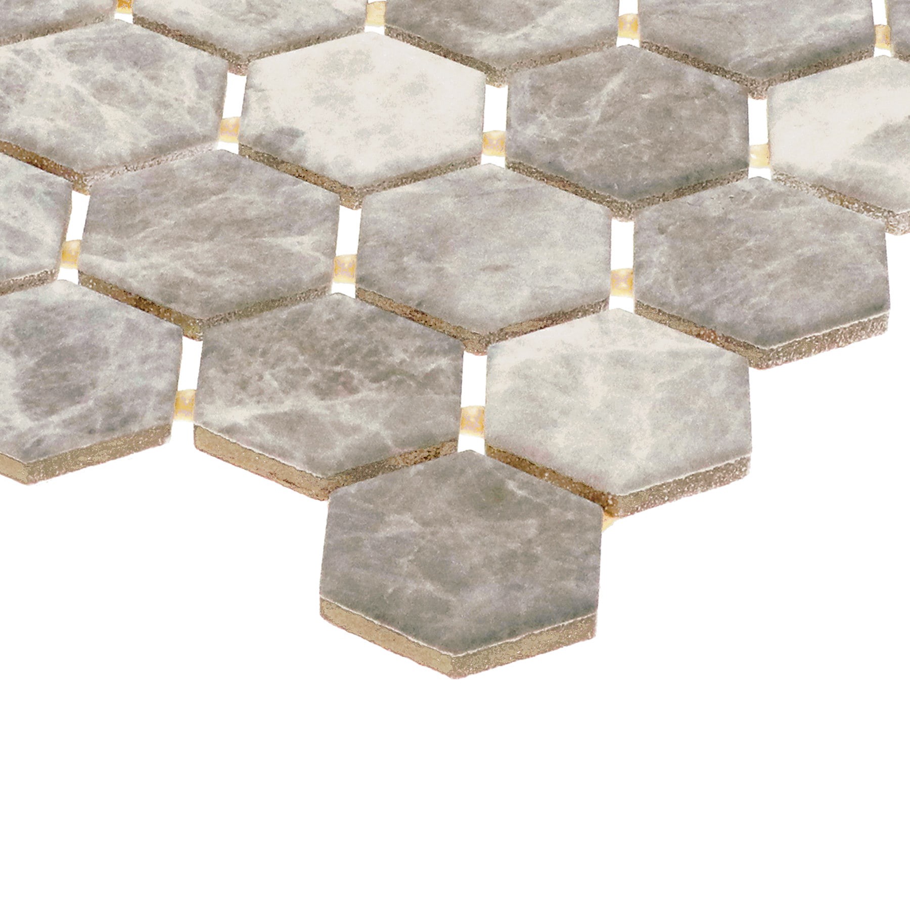 slide 3 of 6, American Olean Union View Revere Gray 10-in x 11-in Matte Ceramic Hexagon Mosaic Floor and Wall Tile ( 0.81-sq ft Piece ), 1 ct