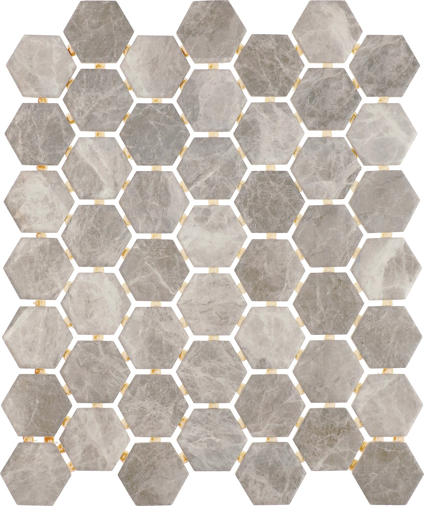 slide 5 of 6, American Olean Union View Revere Gray 10-in x 11-in Matte Ceramic Hexagon Mosaic Floor and Wall Tile ( 0.81-sq ft Piece ), 1 ct