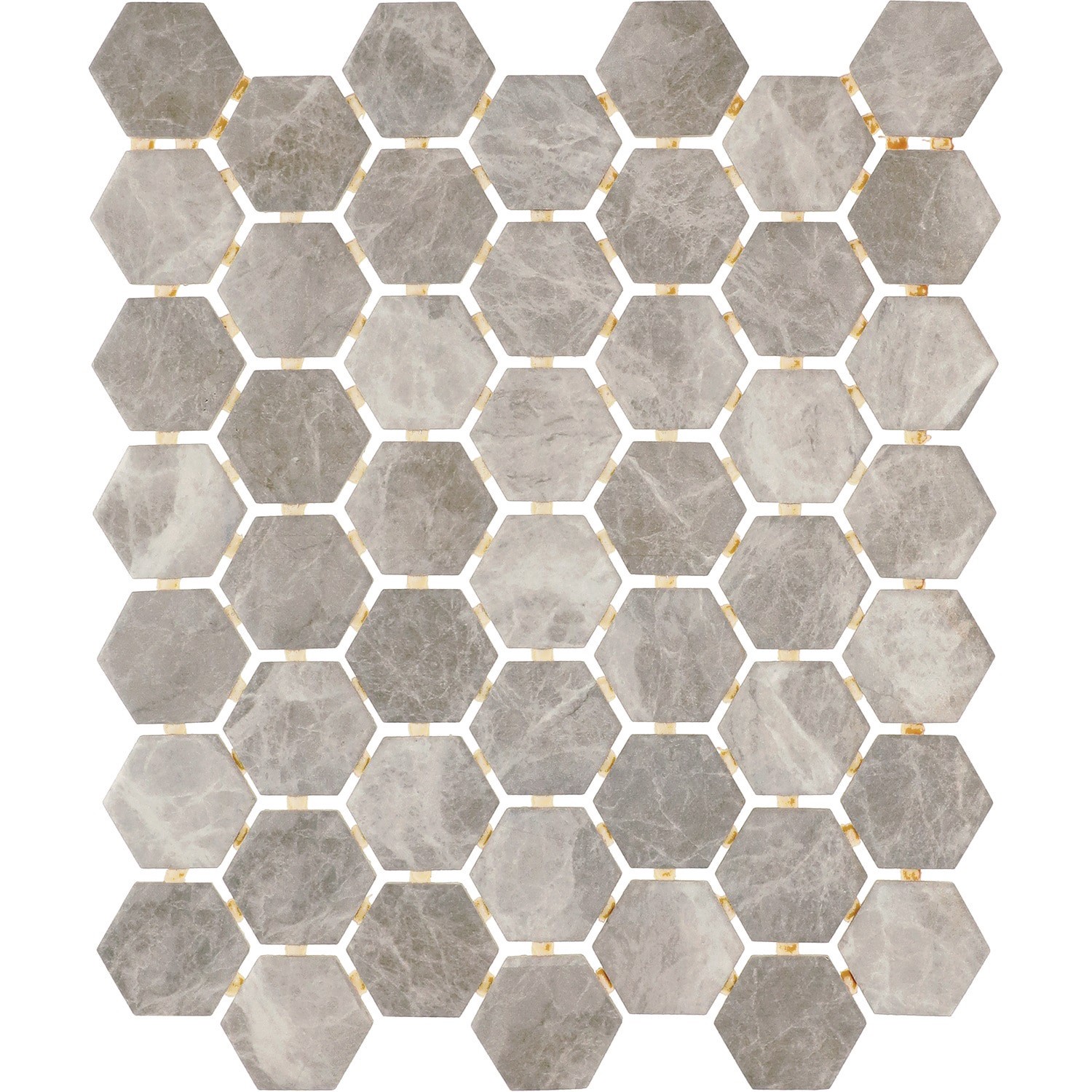 slide 6 of 6, American Olean Union View Revere Gray 10-in x 11-in Matte Ceramic Hexagon Mosaic Floor and Wall Tile ( 0.81-sq ft Piece ), 1 ct