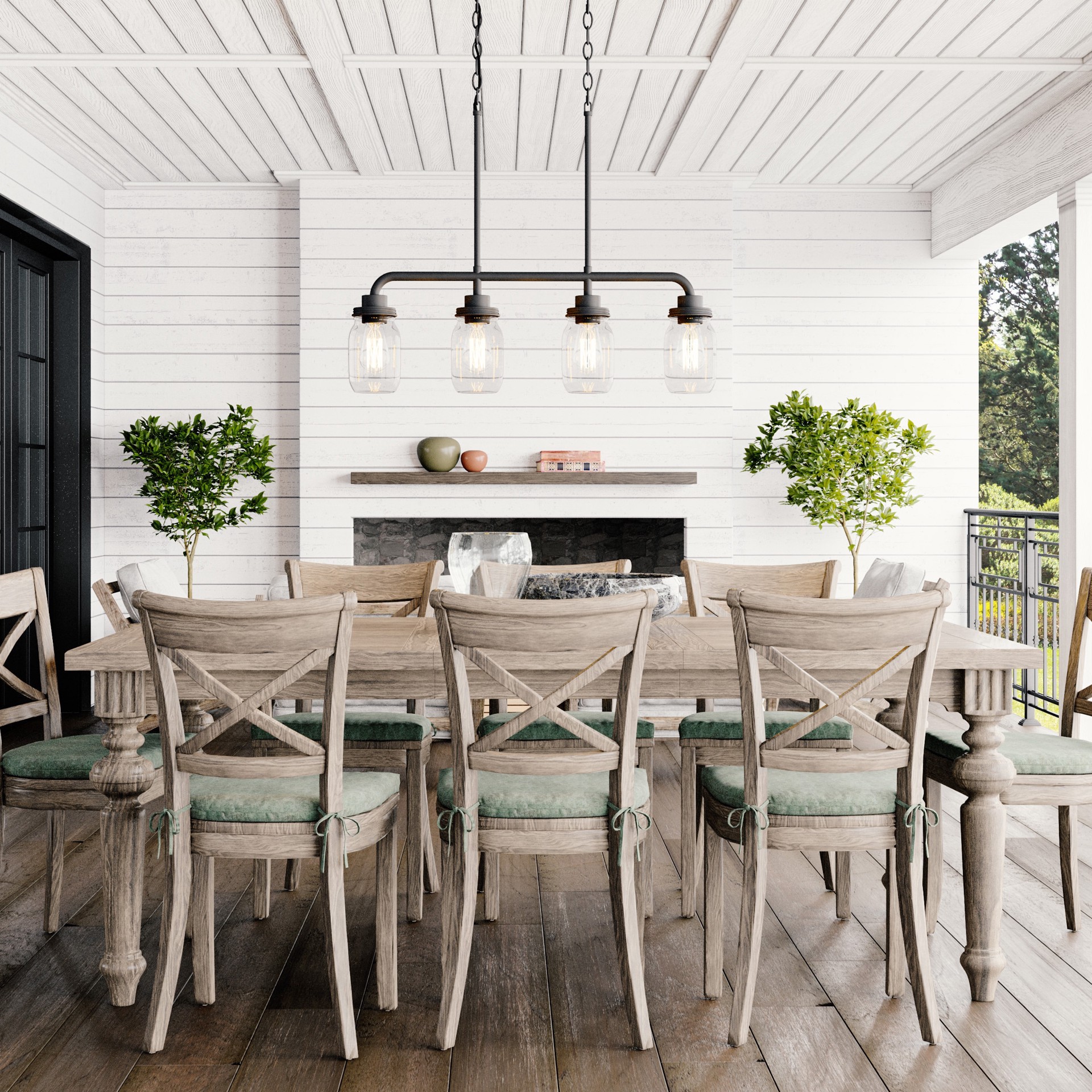 slide 4 of 6, Quoizel Jana 4 -Light Matte Black Transitional For Use in Bathrooms, Bedrooms, Dining Rooms, Foyers, Kitchens, Living Rooms Chandelier, 1 ct