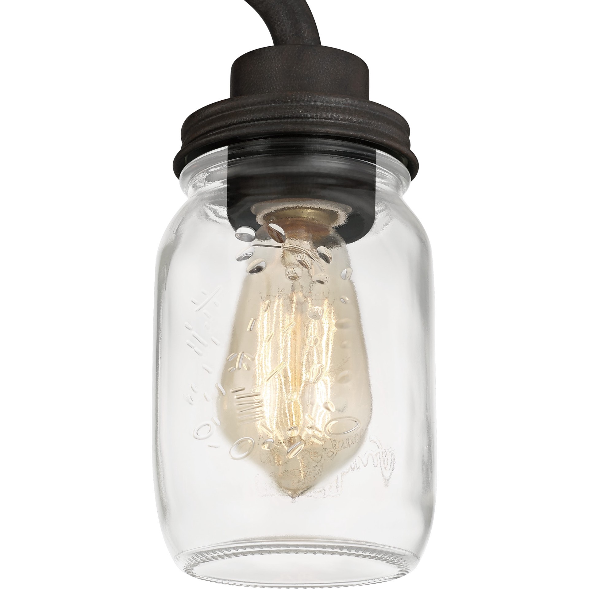 slide 5 of 6, Quoizel Jana 3 -Light 16-in Matte Black Indoor/Outdoor Semi Flush Mount Light, 1 ct