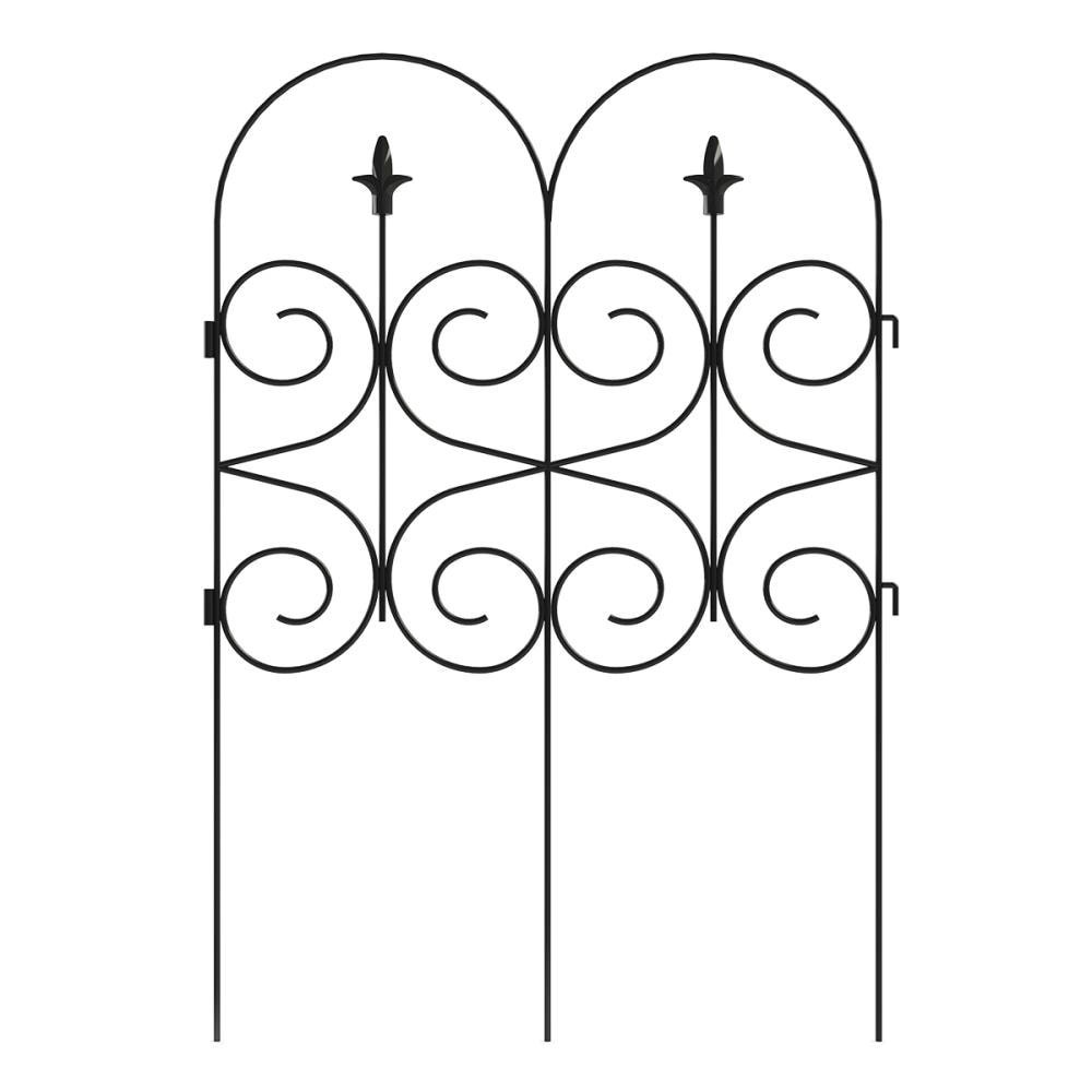 slide 1 of 6, GARDEN CRAFT 0.31-in x 24-in x 32-in Black Metal Steel Border fencing, 1 ct