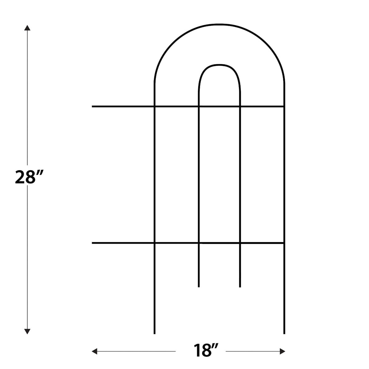 slide 3 of 6, GARDEN CRAFT 0.8-in x 20.3-in x 28-in Green Metal Steel Border fencing, 1 ct